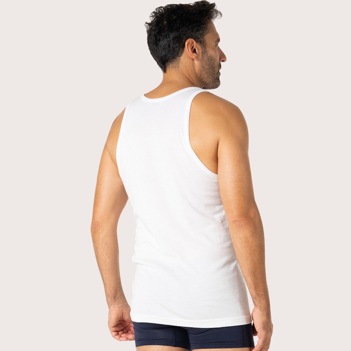 Set of 3 heritage pure cotton tank tops EMINENCE White
