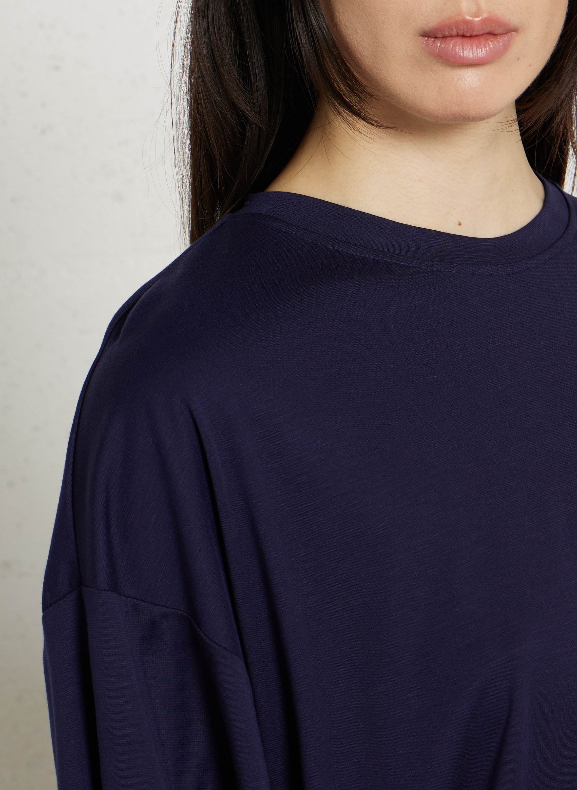 Tee-shirt fluide manches courtes uni IMPERIAL Bleu