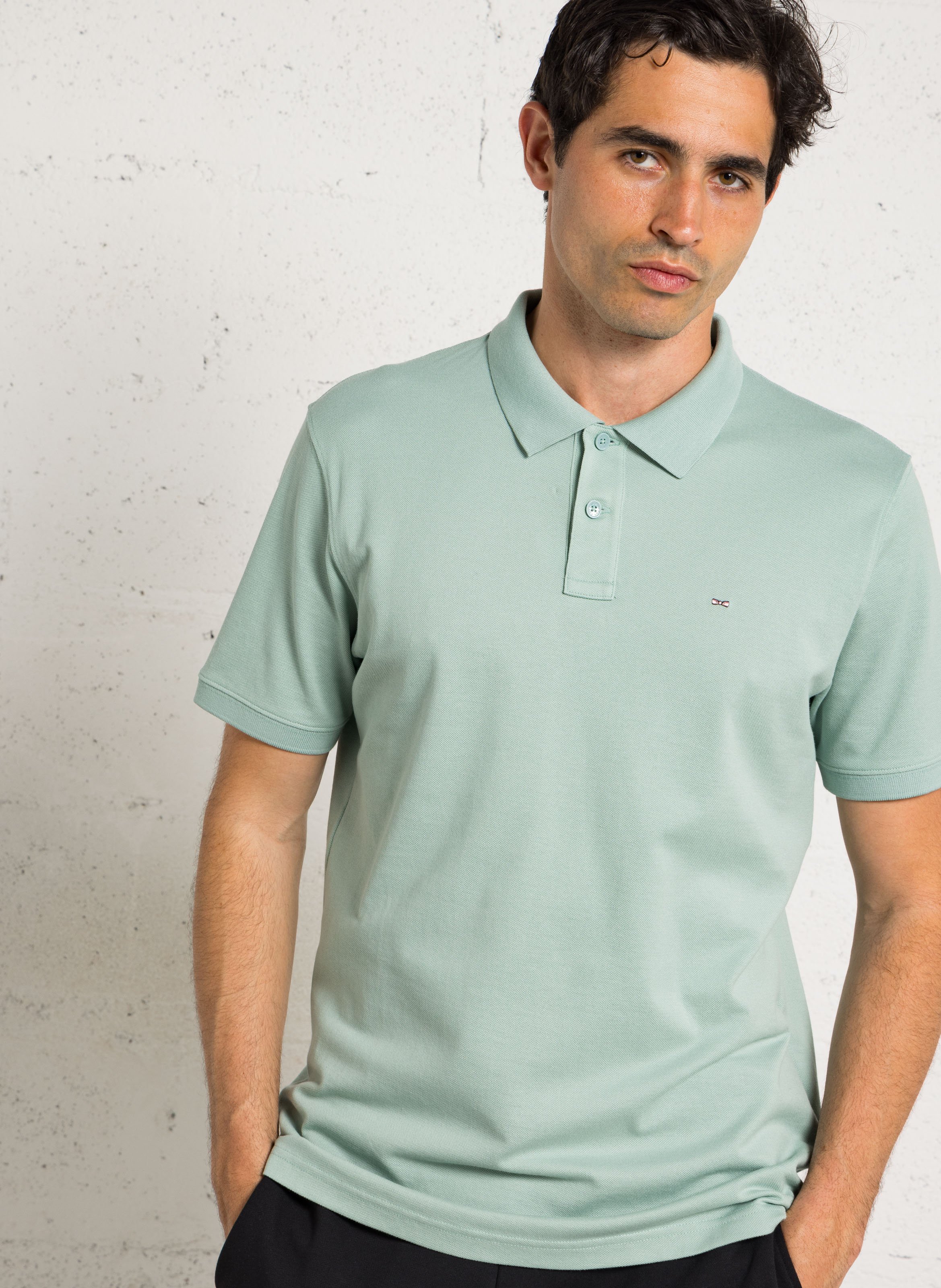 Straight cotton polo shirt EDEN PARK