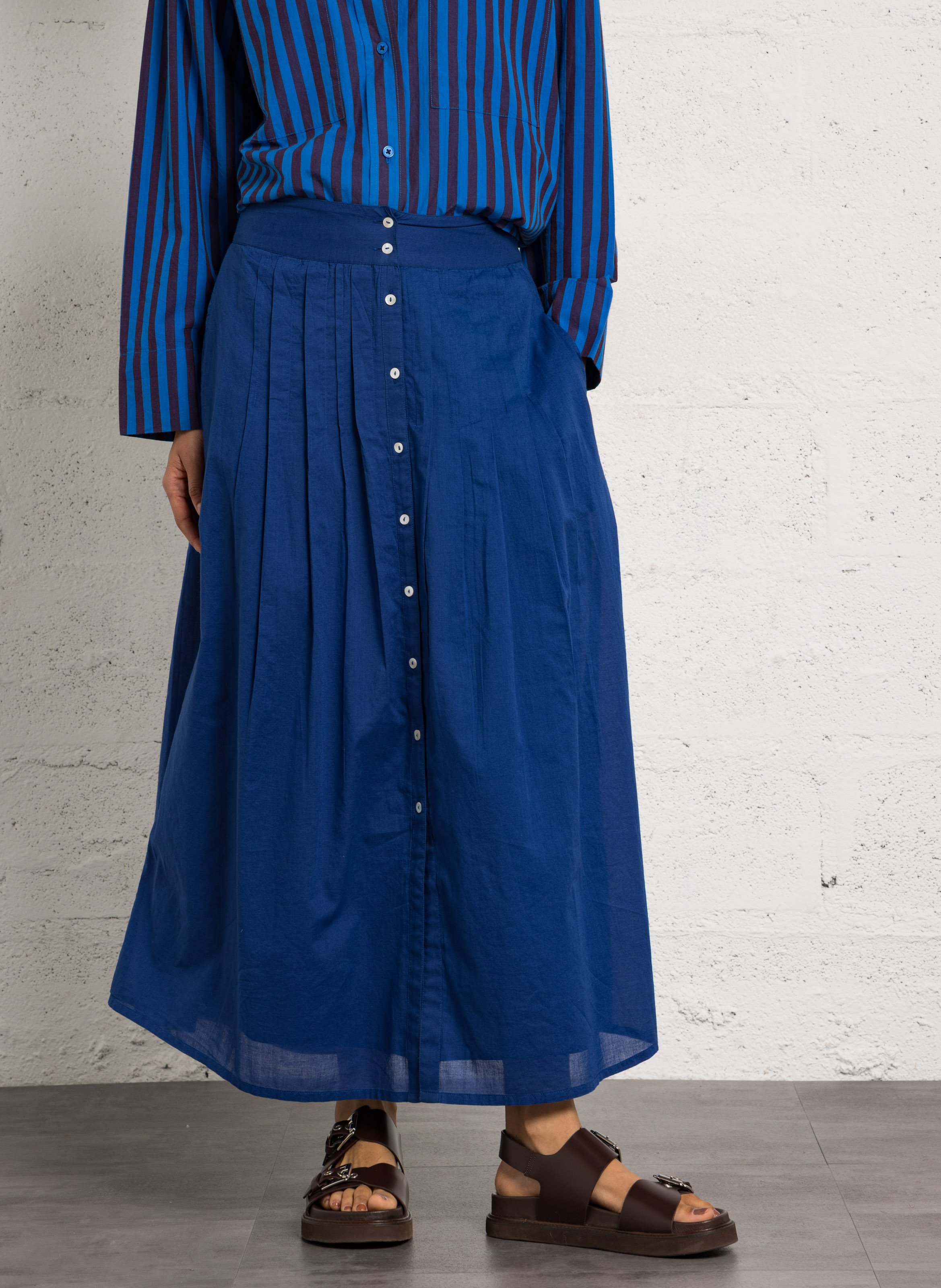 Long A-line organic cotton skirt LEON & HARPER