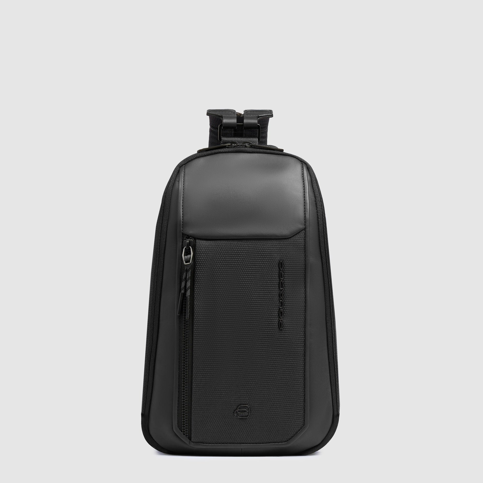 Men's chest bag made from recycled fabric PIQUADRO Black