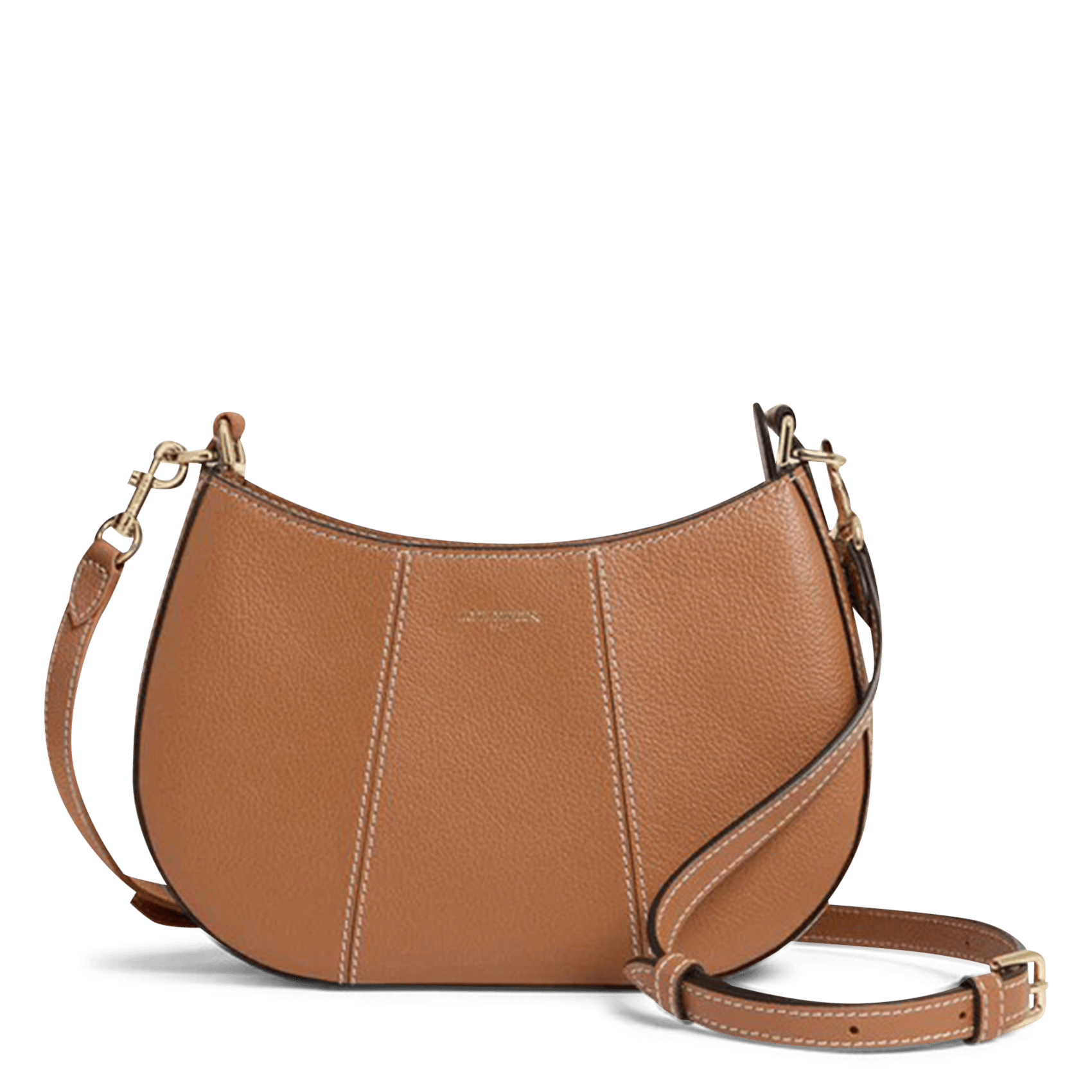 Leather clutch bag LE TANNEUR Brown