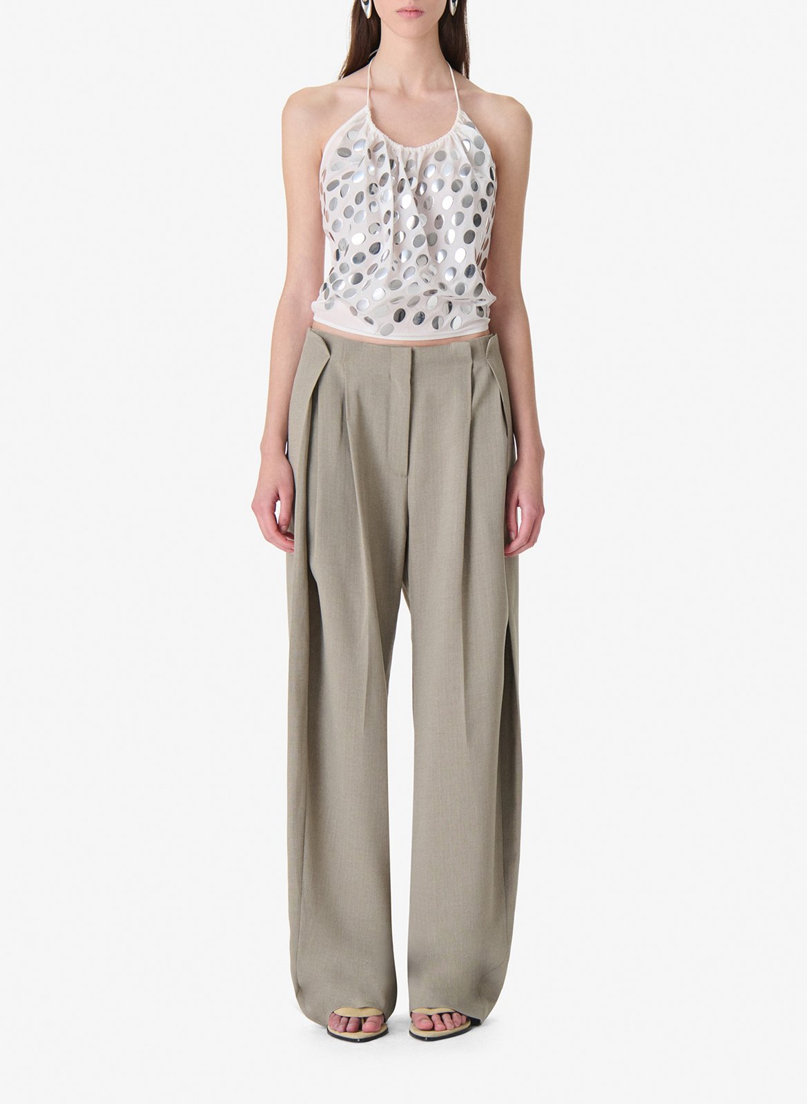 Wijde bandplooibroek IRO Groen