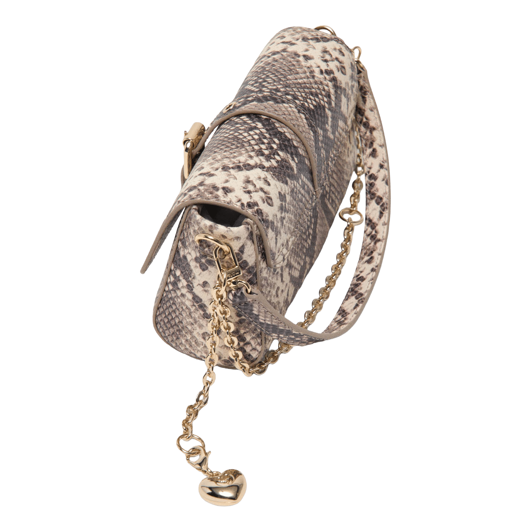 Sac bandoulière à rabat en cuir python MAJE Multicolore