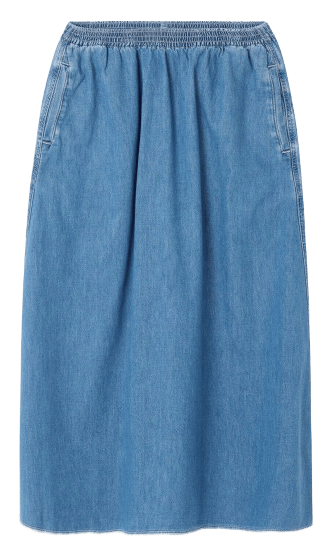 Jupe midi en coton AMERICAN VINTAGE Blauw