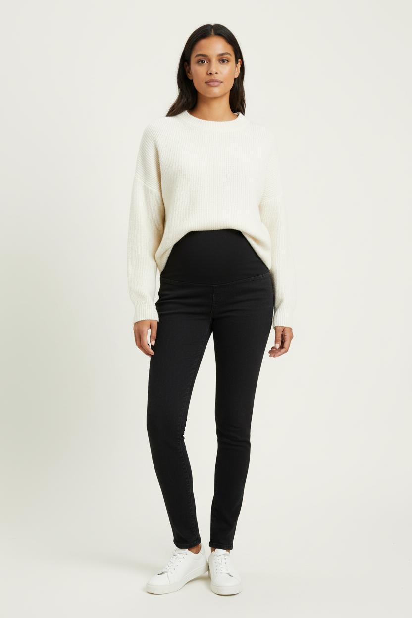 Cropped slim jeans with studs SEZANE - Seconde main Black
