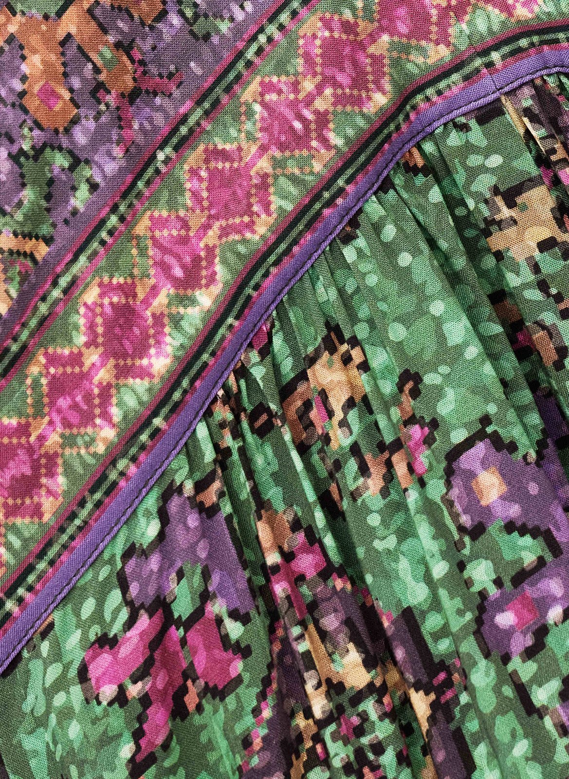 Robe longue col V BA&SH Vert