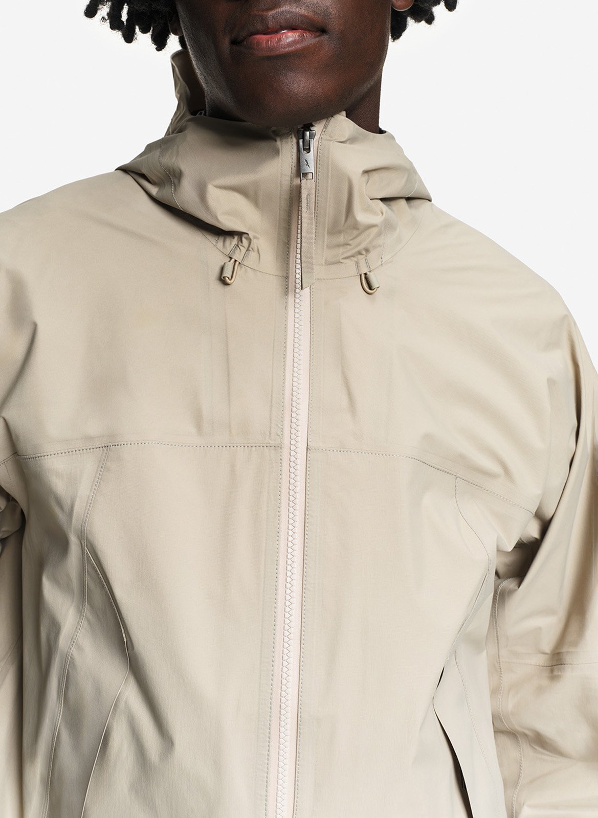 Solid hooded parka coat AIGLE Beige