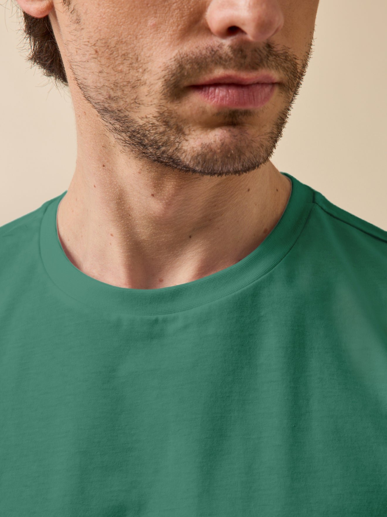 Solid color organic cotton t-shirt CYRILLUS Green