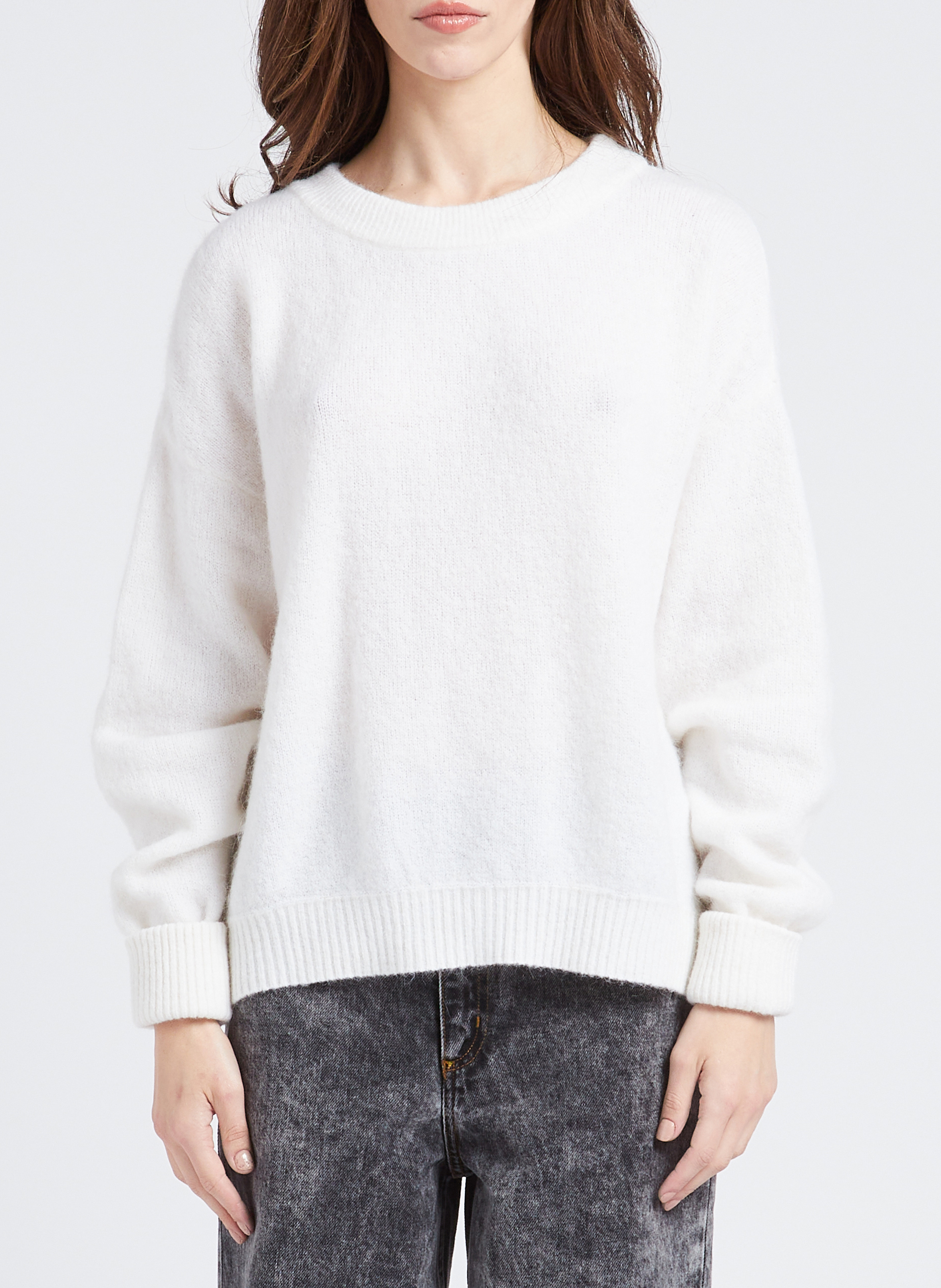 Loose-fit round-neck wool-blend jumper AMERICAN VINTAGE