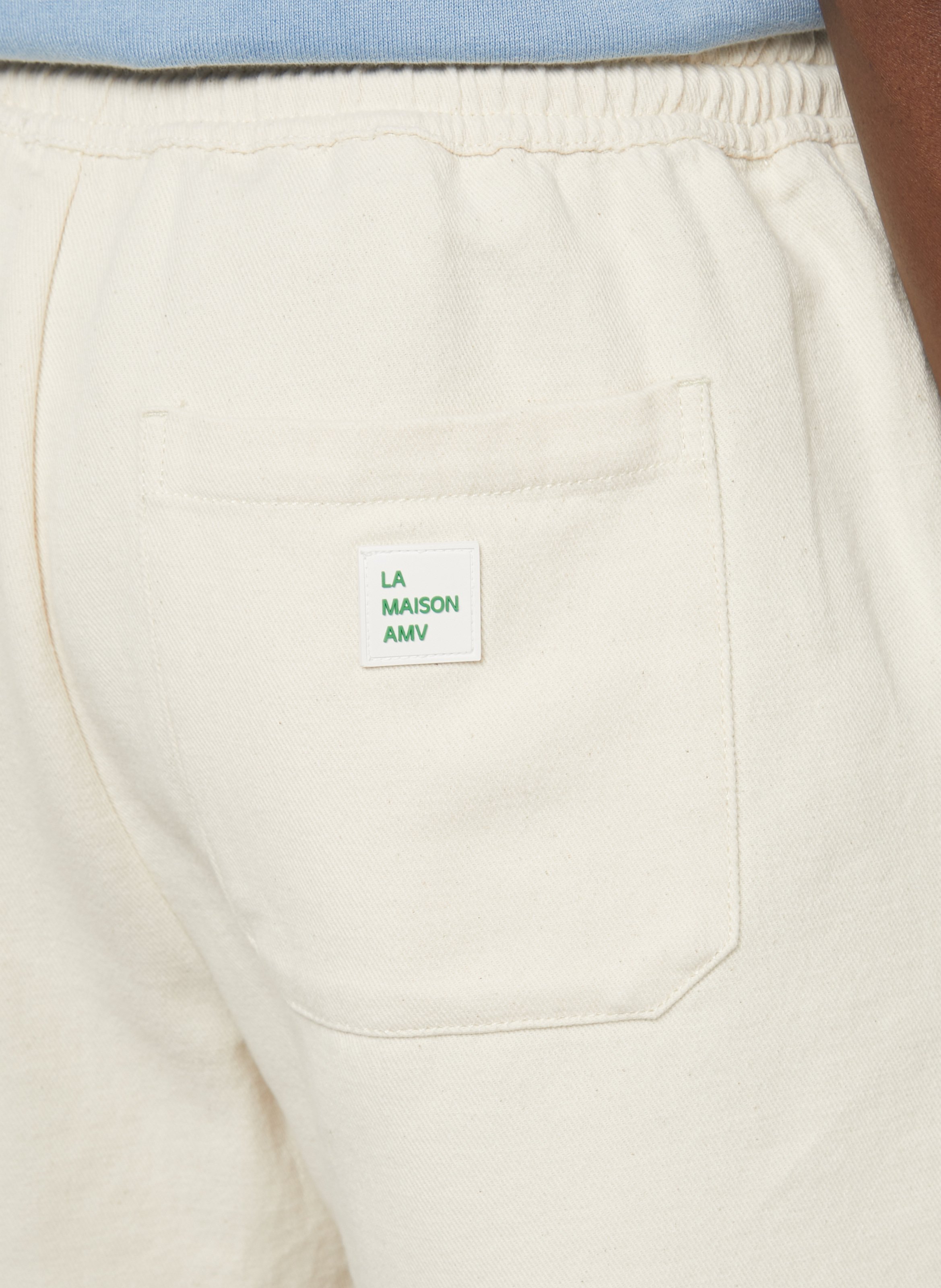 Gerade geschnittene Shorts aus Bio-Baumwolle AMERICAN VINTAGE Beige