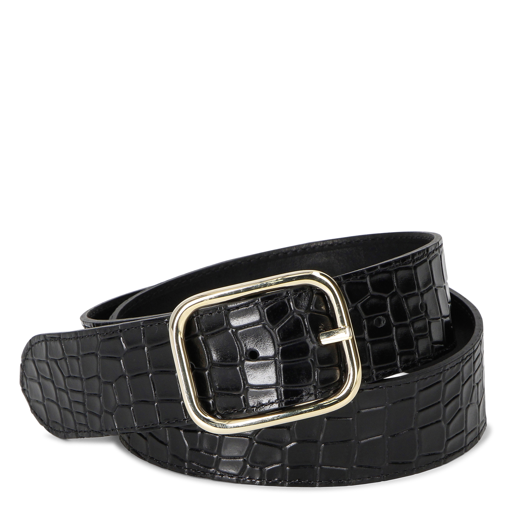 Ceinture en cuir HERBERT FRERE SOEUR Noir