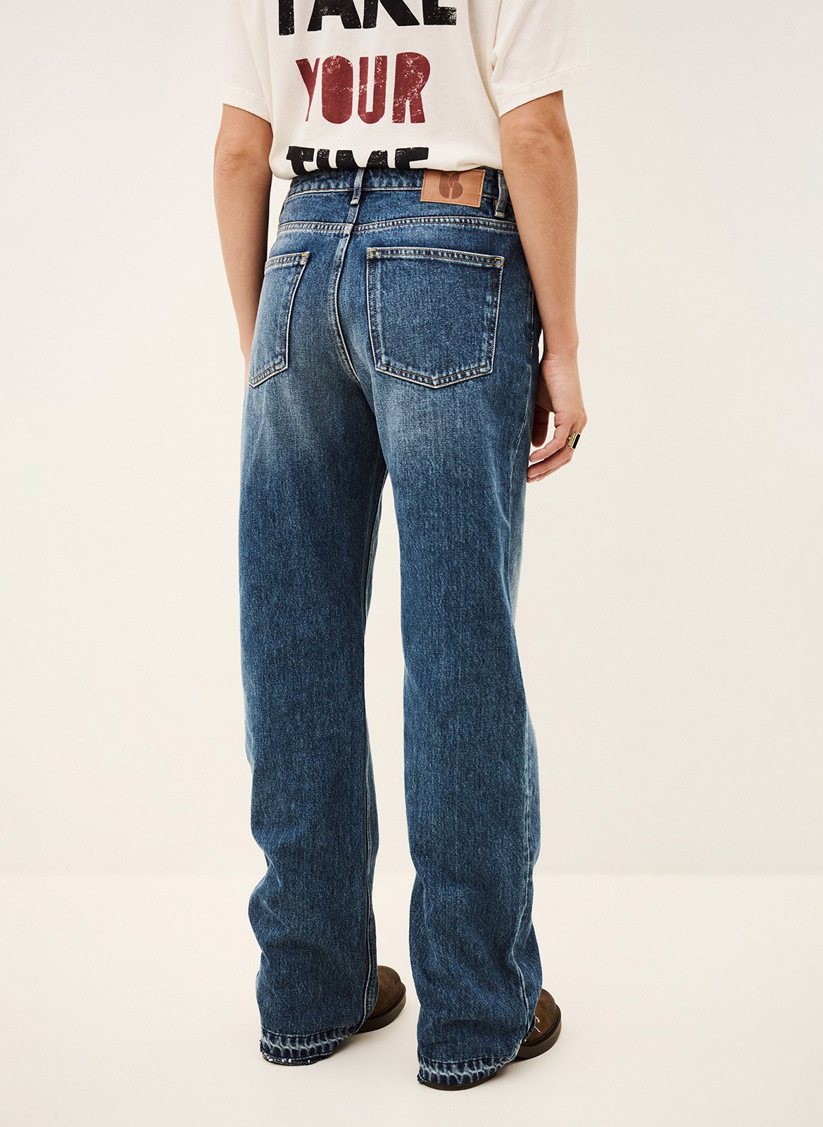 Jean large en coton BA&SH Bleu