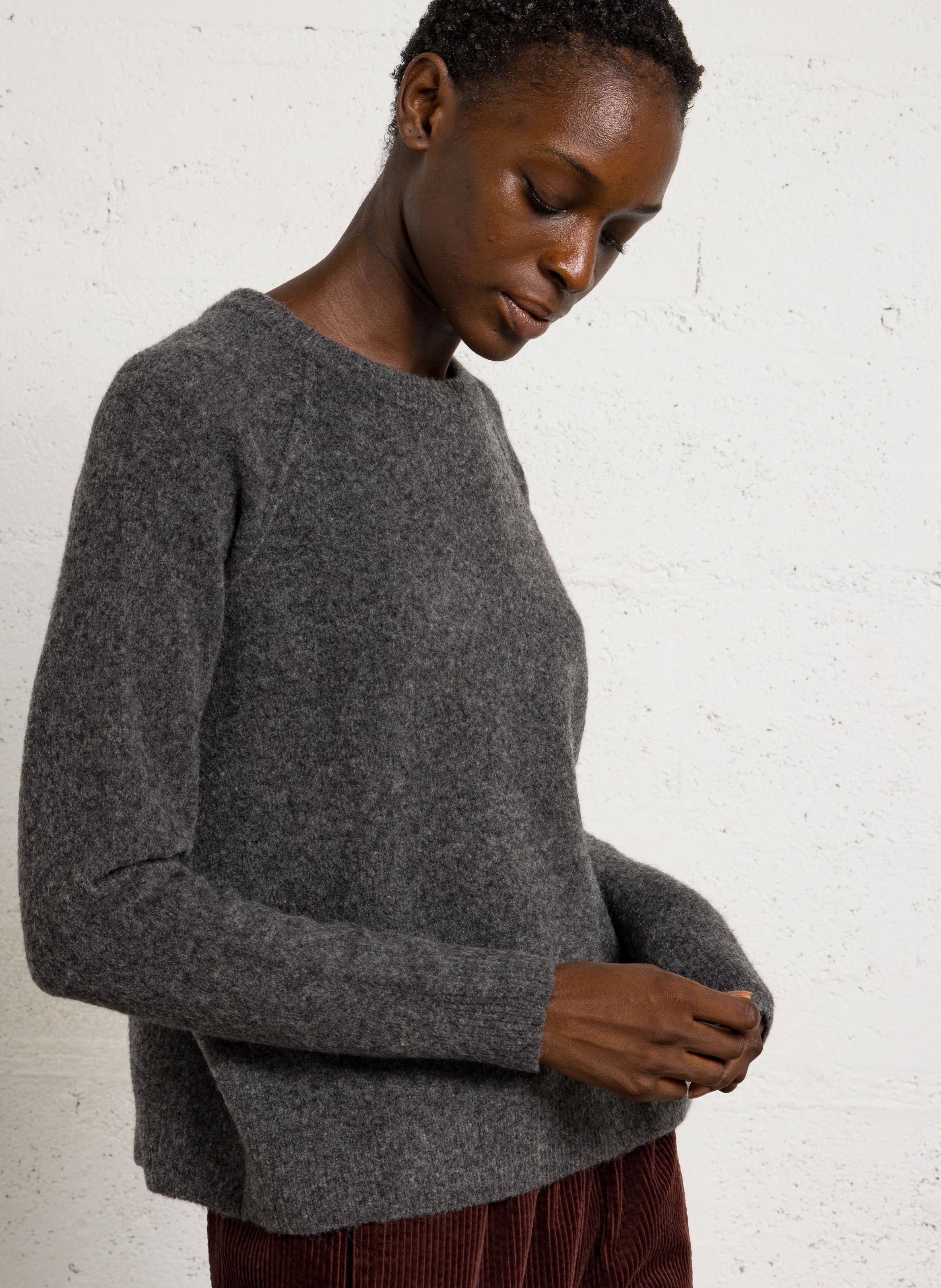 Round neck sweater in mixed alpaca and wool JC SOPHIE