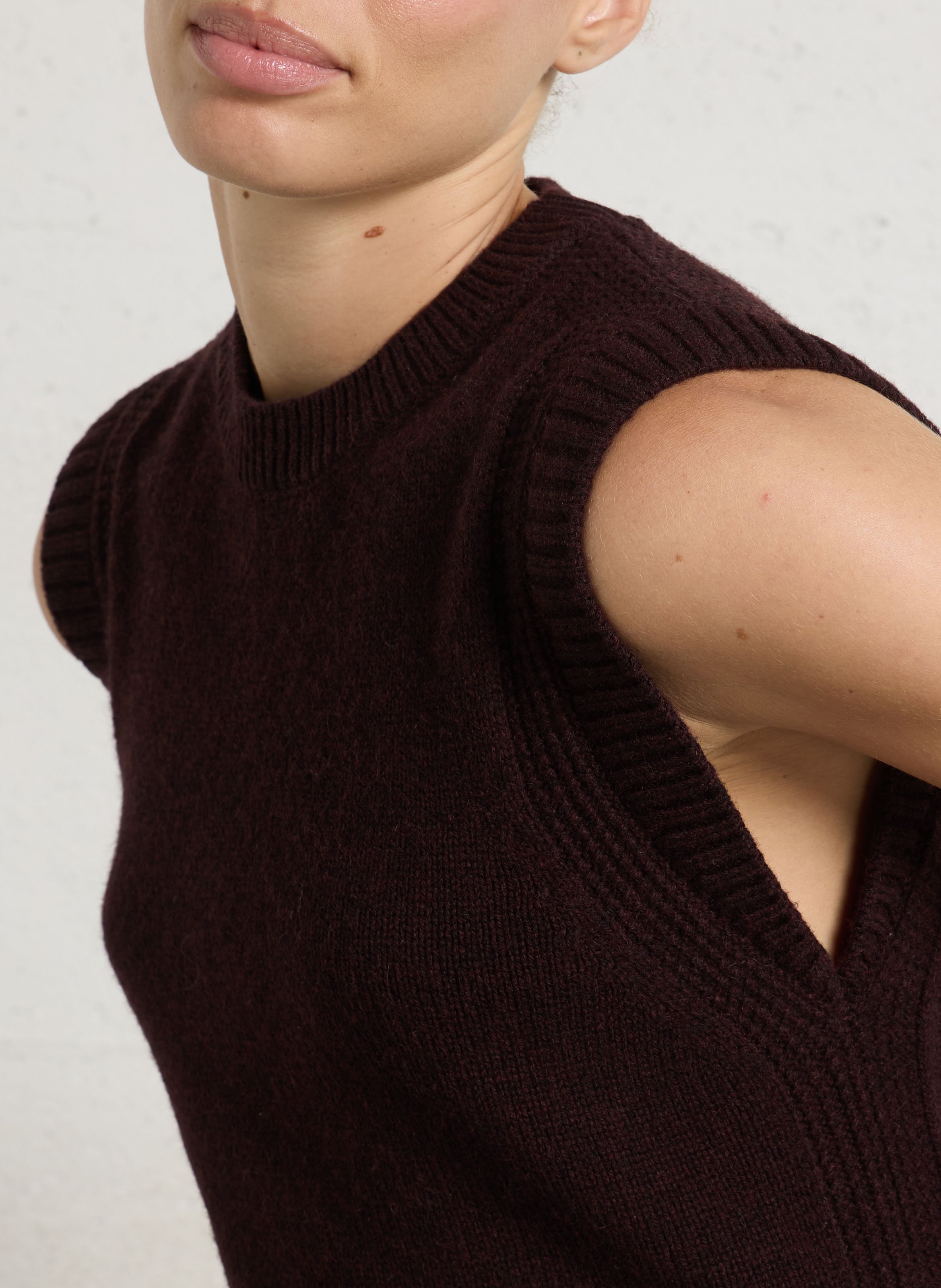 Pull col rond en laine MAISON 123 Violet