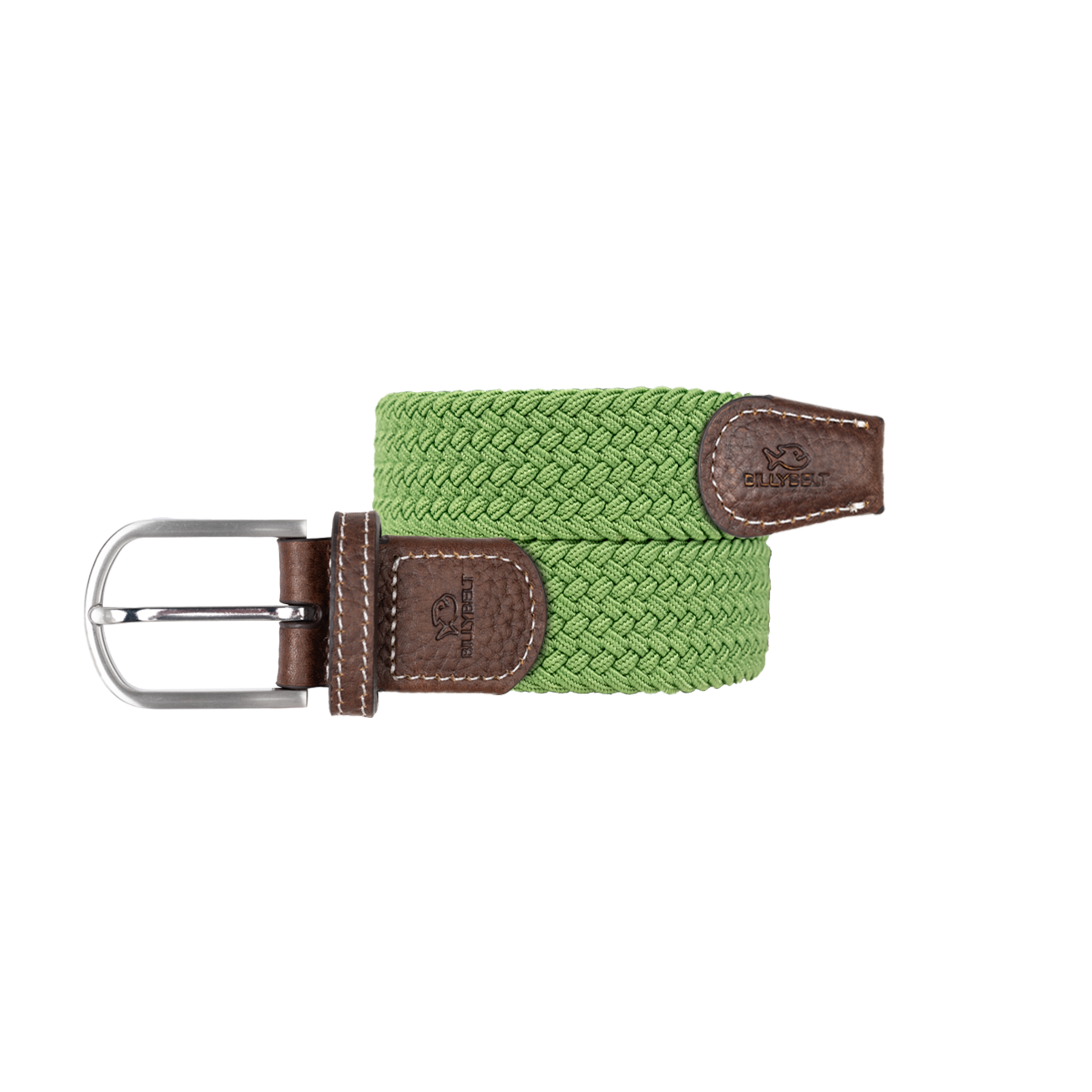 Solid Elastic Braided Belt BILLYBELT Green
