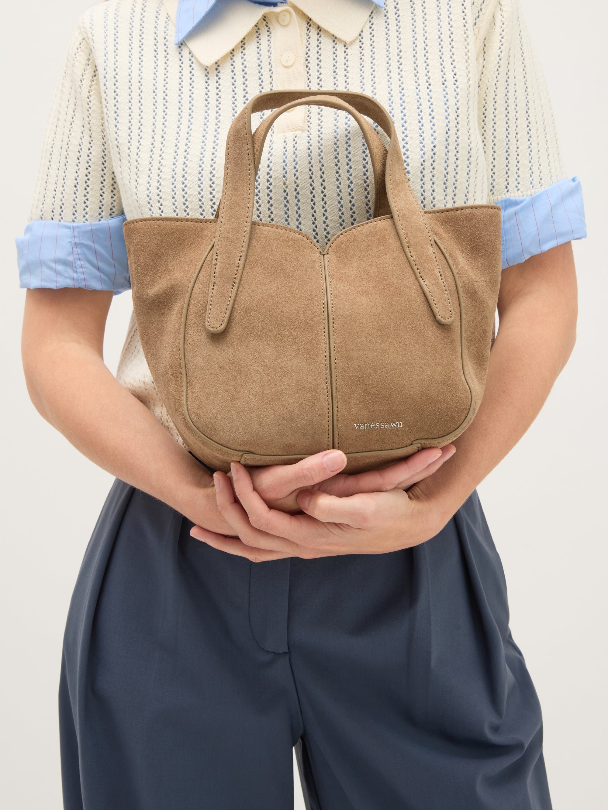 Handbag with handles and shoulder strap VANESSA WU Beige