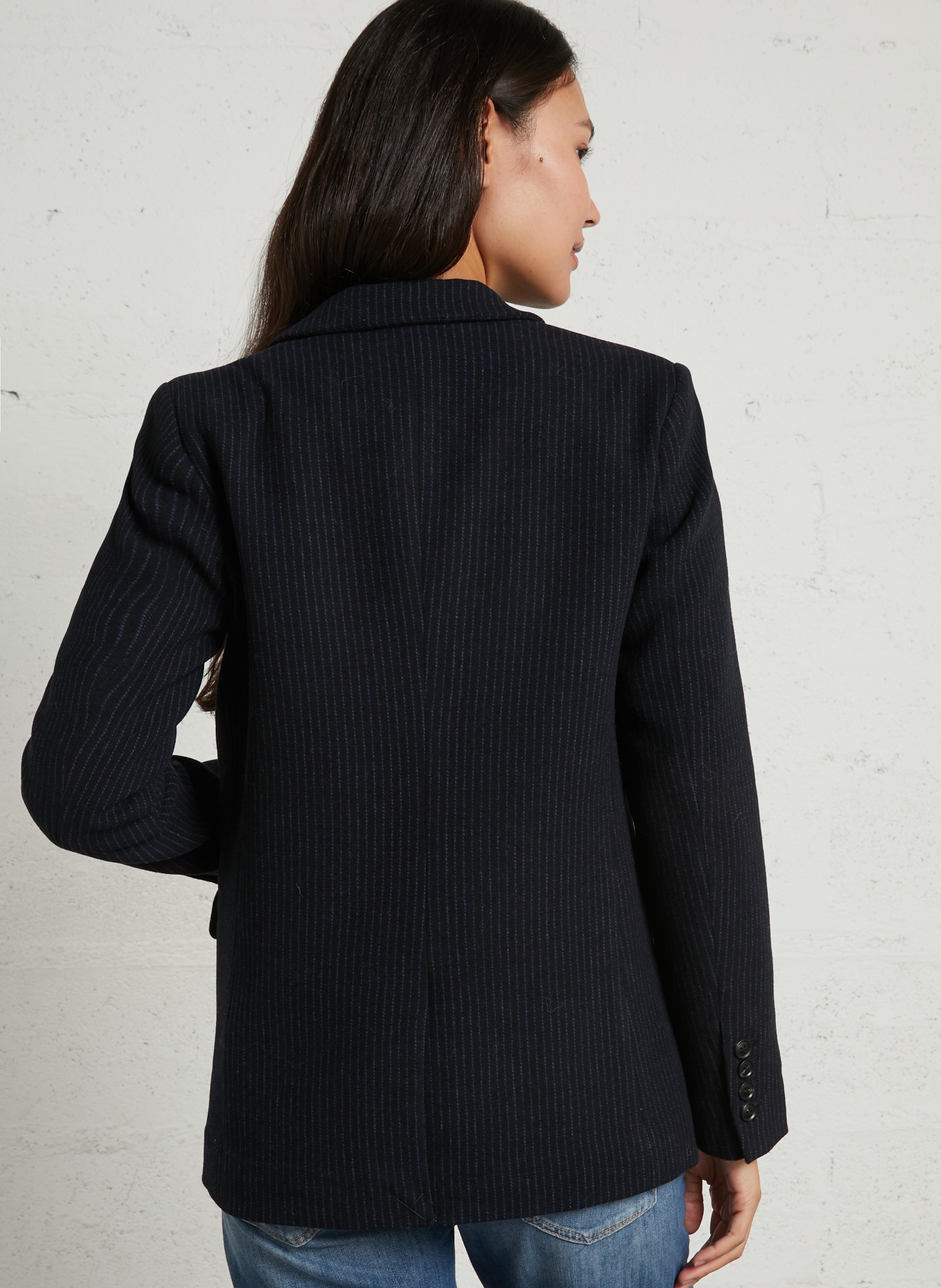 Gestreifter Blazer LEON & HARPER Blau