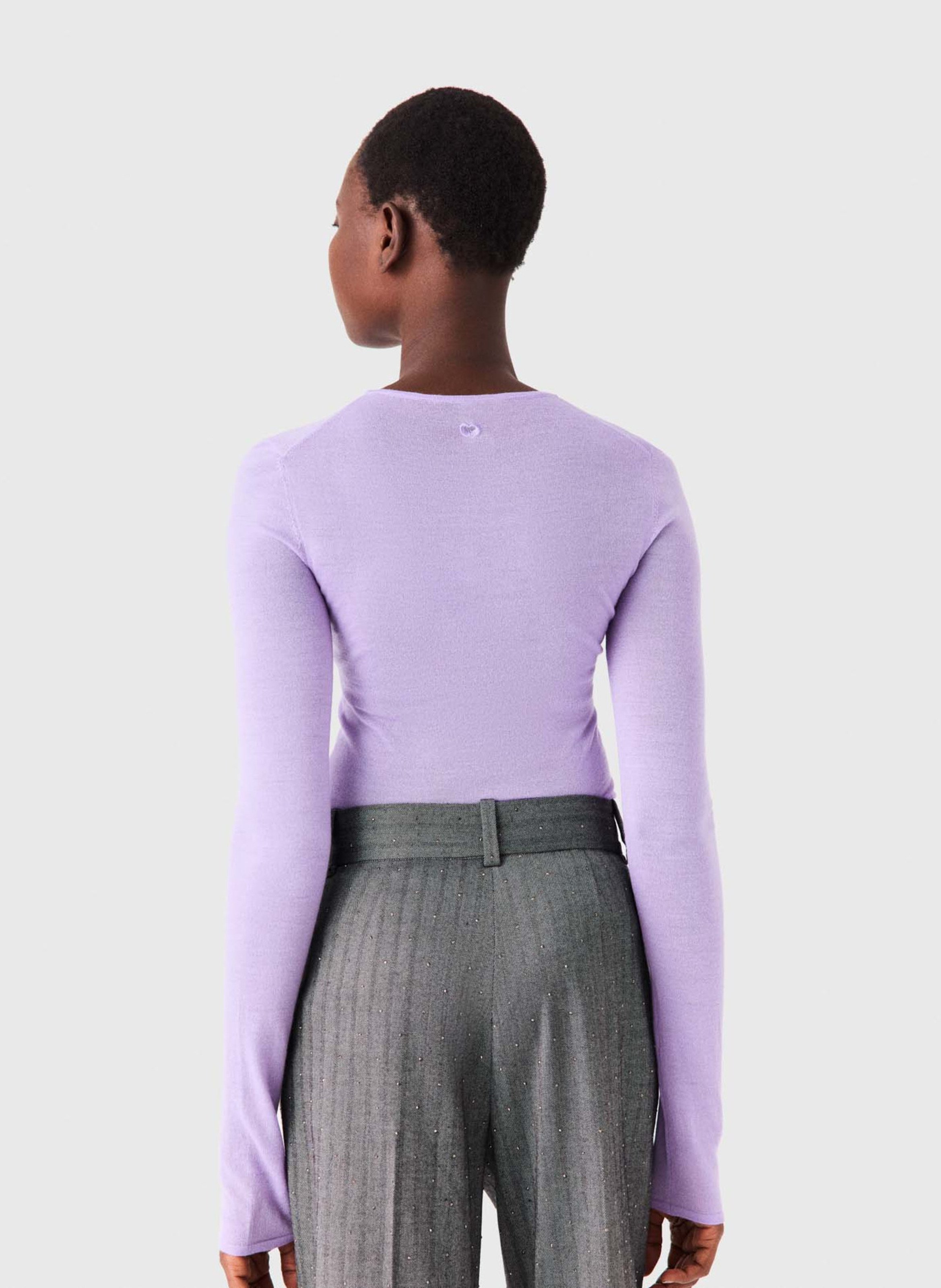 Pull en maille fine MAJE Violet