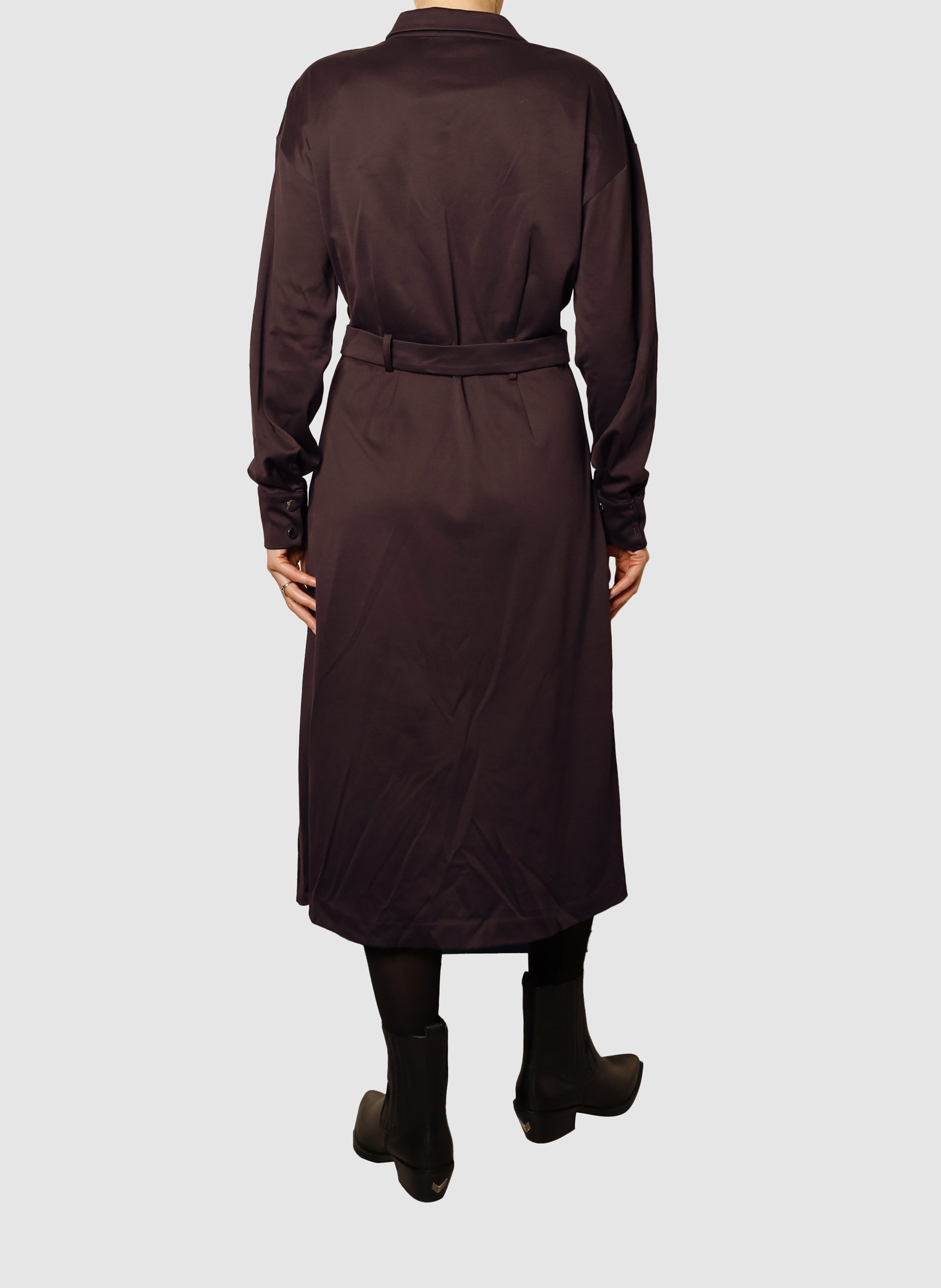 Robe chemise midi en coton IKKS Violet