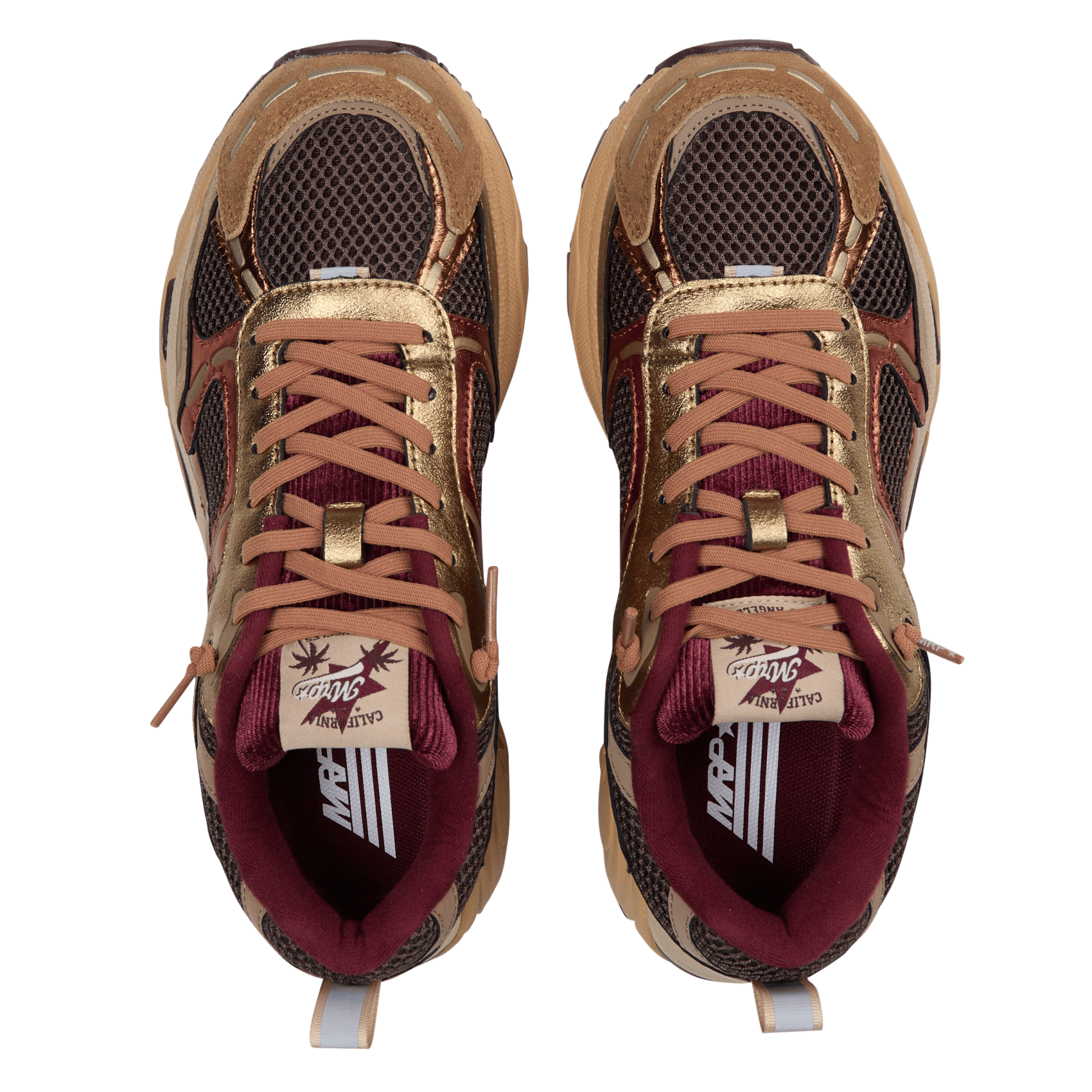 Lage leren sneakers met veters MRP Veelkleurig