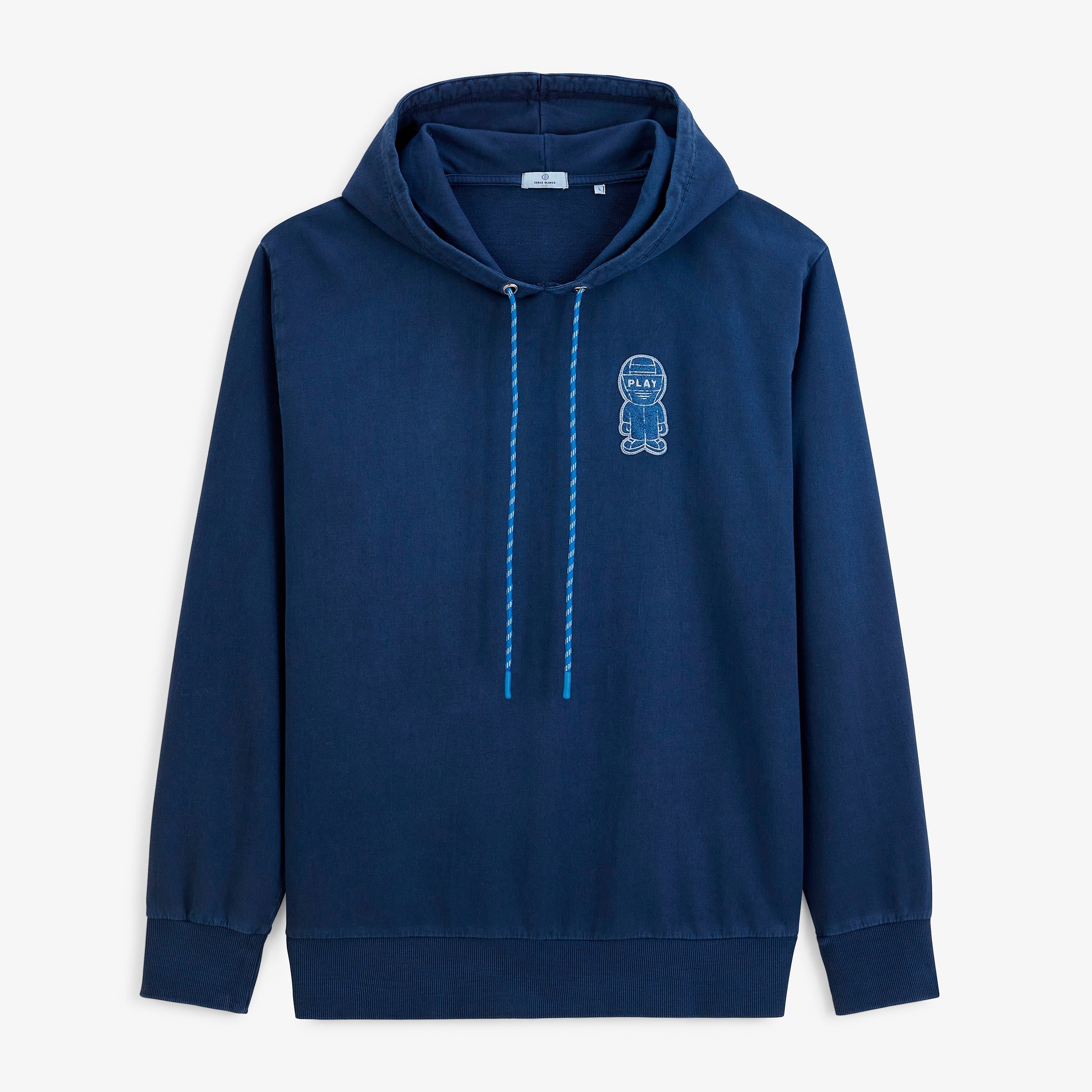 Washed Hoodie SERGE BLANCO Blue