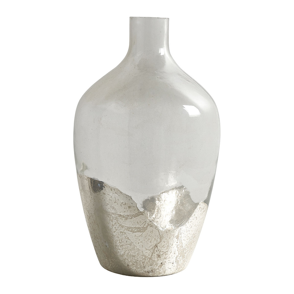 See-through glass demijohn vase BLANC D'IVOIRE Grey