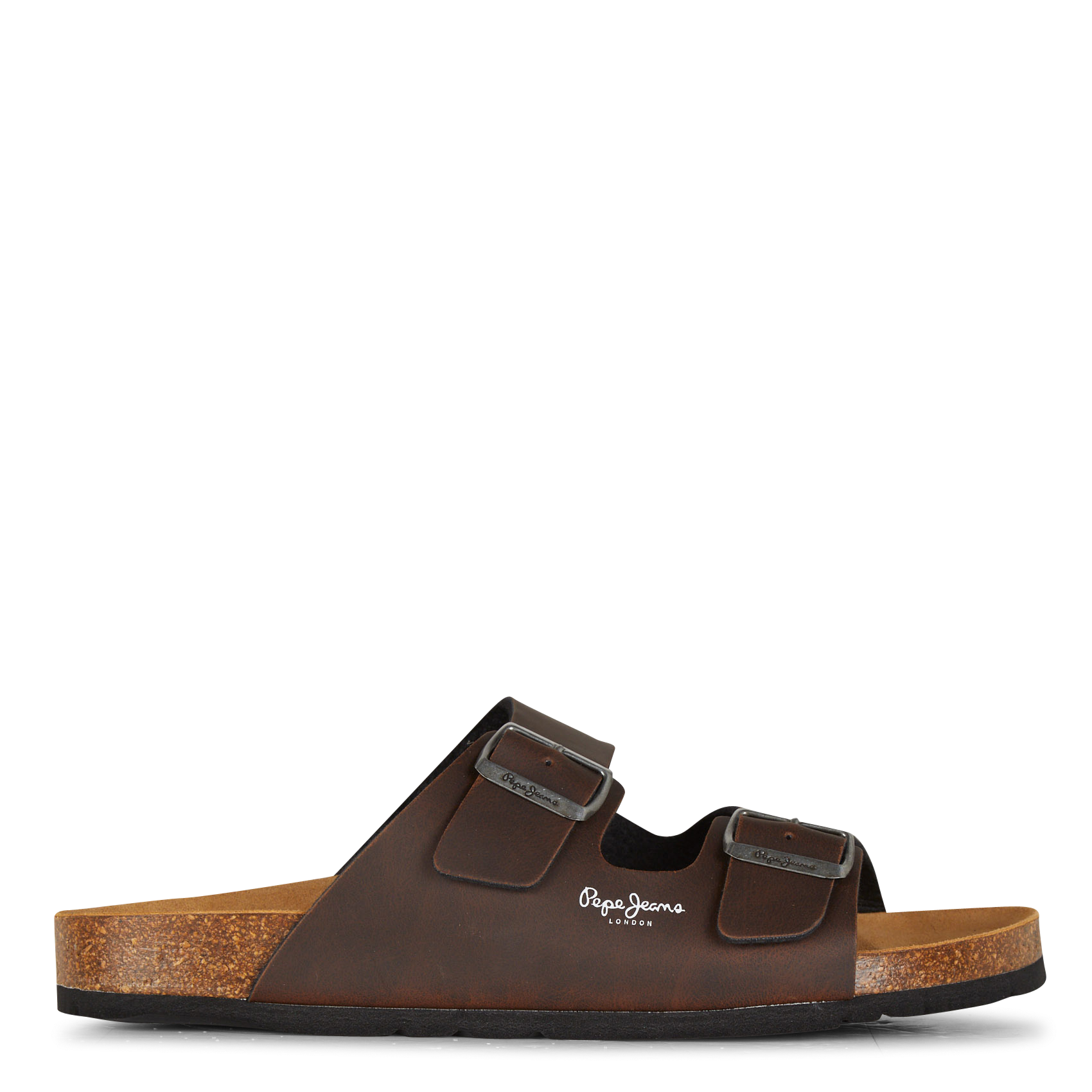 Flat sandals with buckles PEPE JEANS Brown