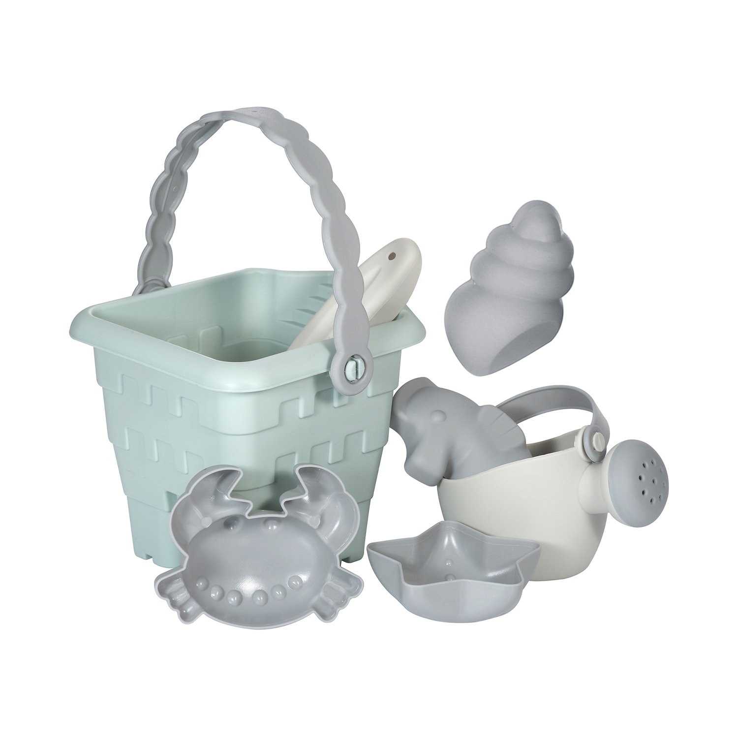 Theo 6-piece baby beach toy set KINDSGUT Green