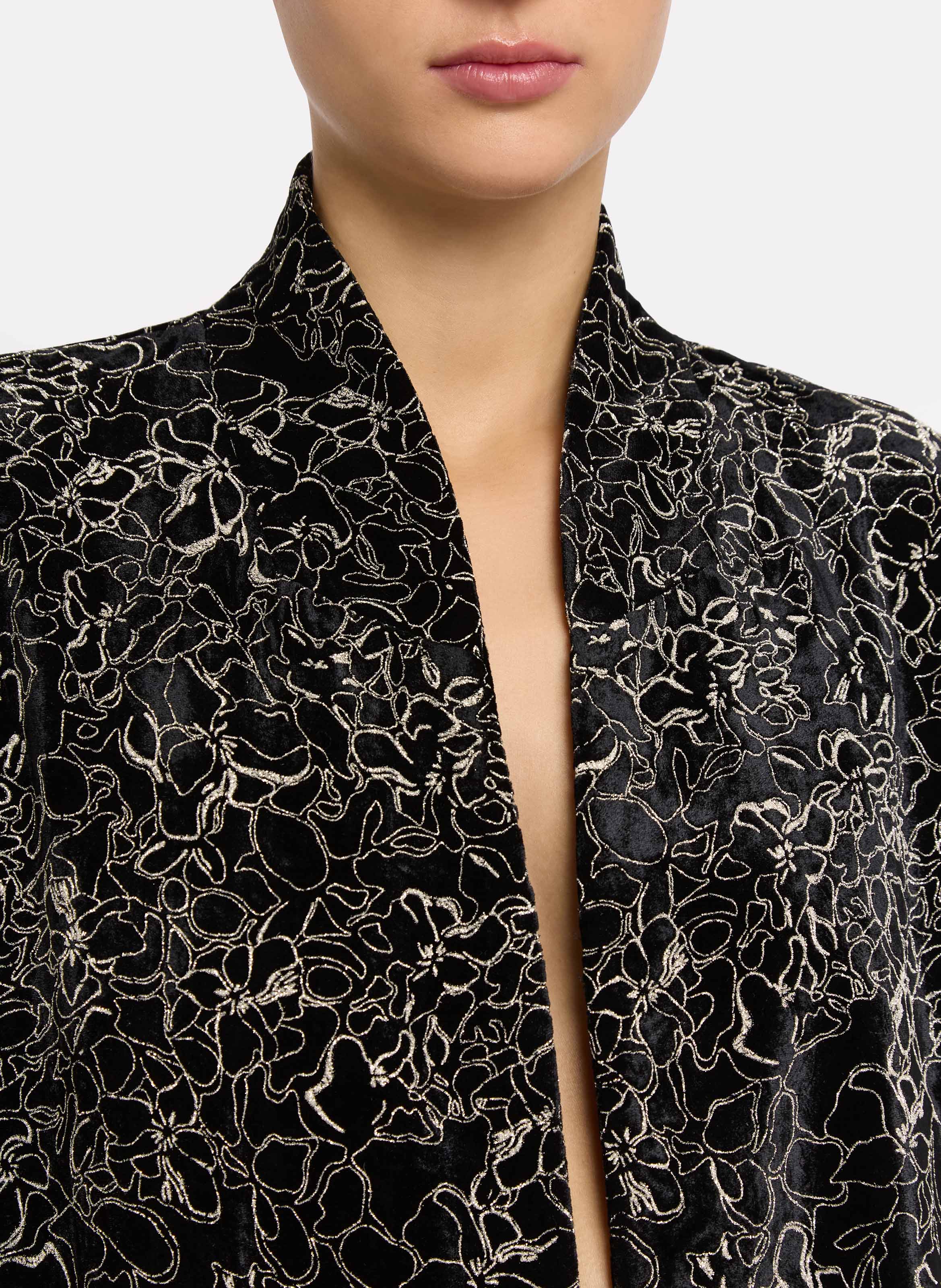 Veste droite pailletée ROSEANNA Noir