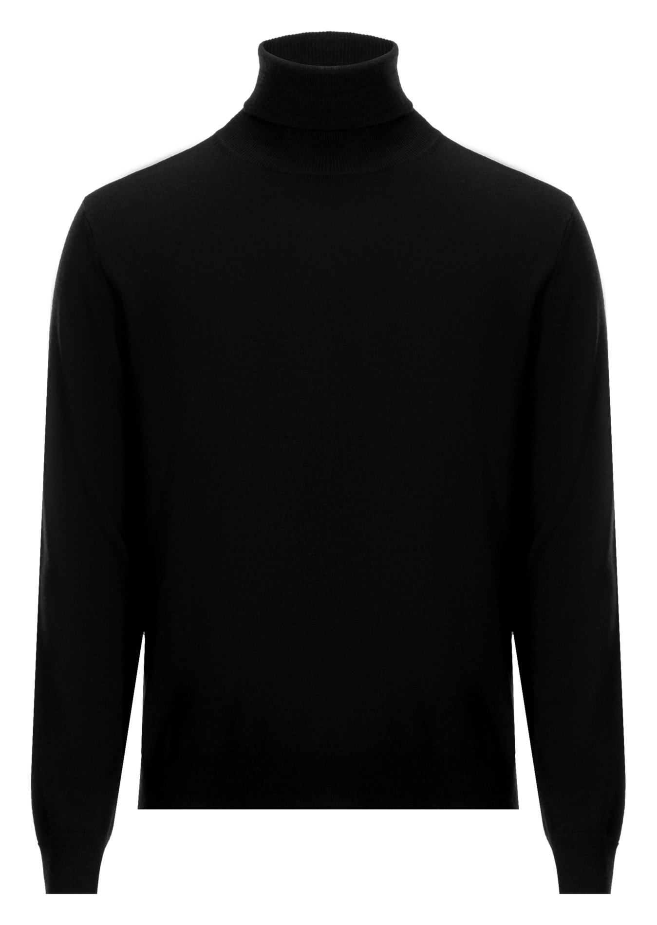 Rollkragenpullover aus Wolle SAISON 1865 Schwarz