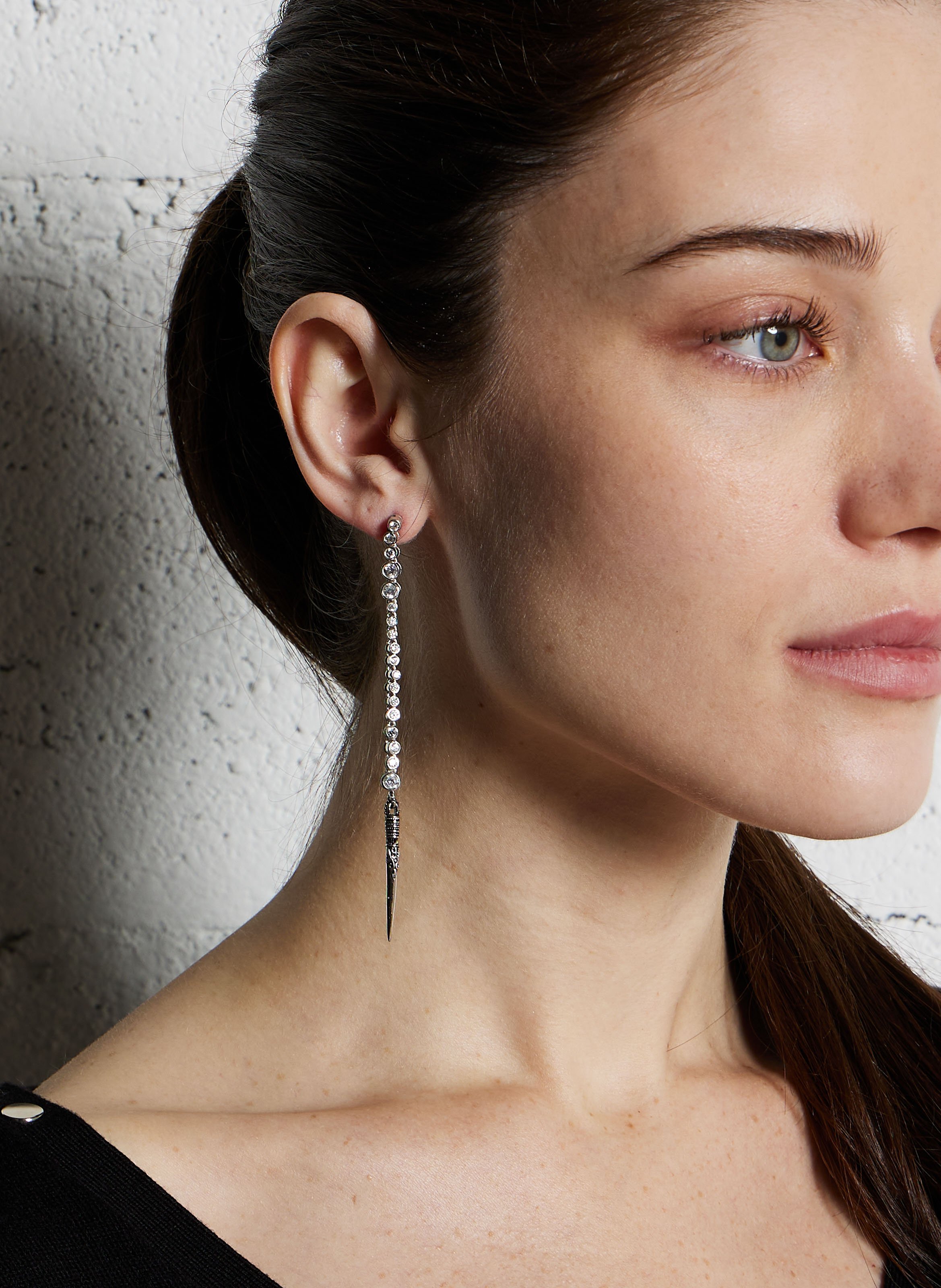 Boucles d'oreilles pendantes BA&SH Argent
