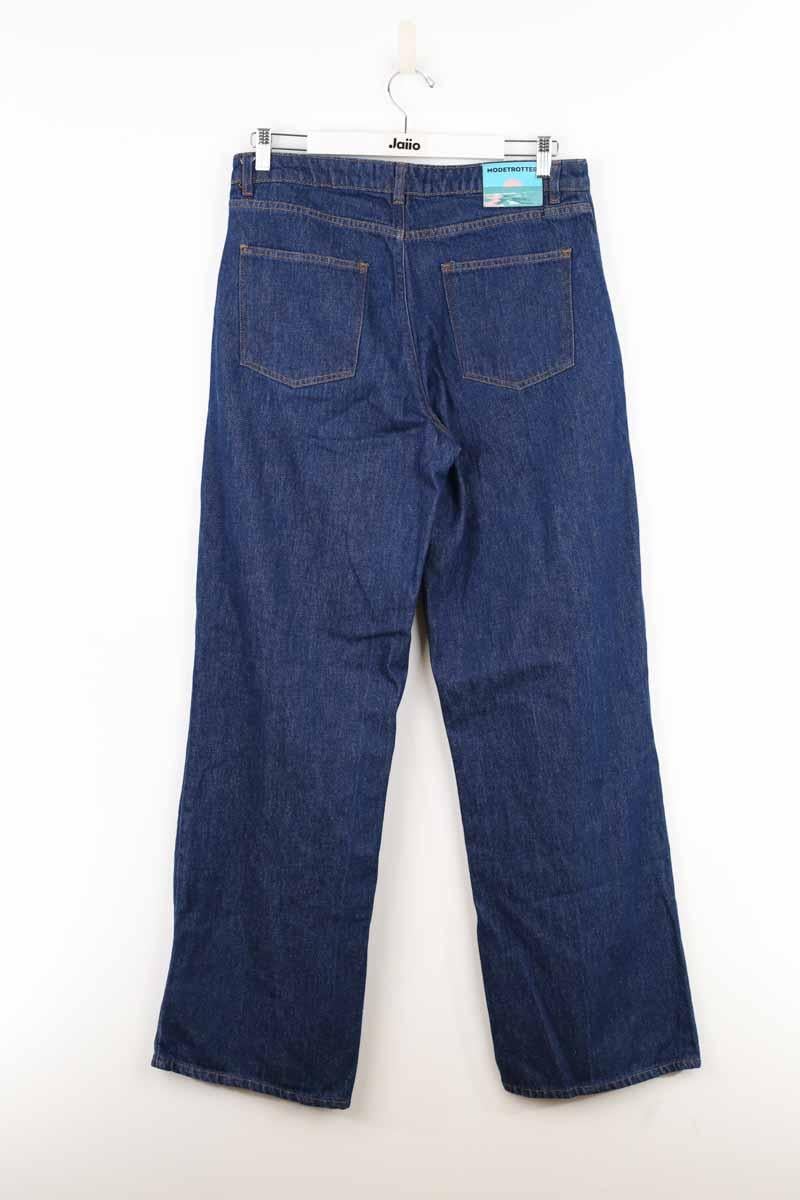 Cotton straight jeans MODETROTTER - Seconde Main Blue