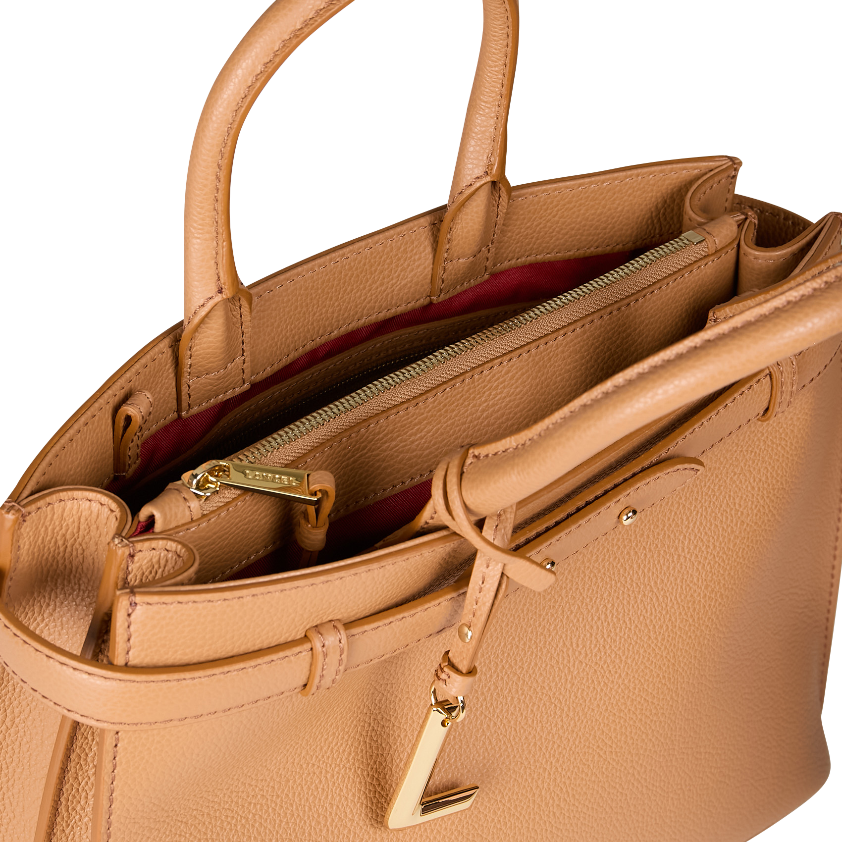 Sac bandoulière en cuir LANCEL Beige