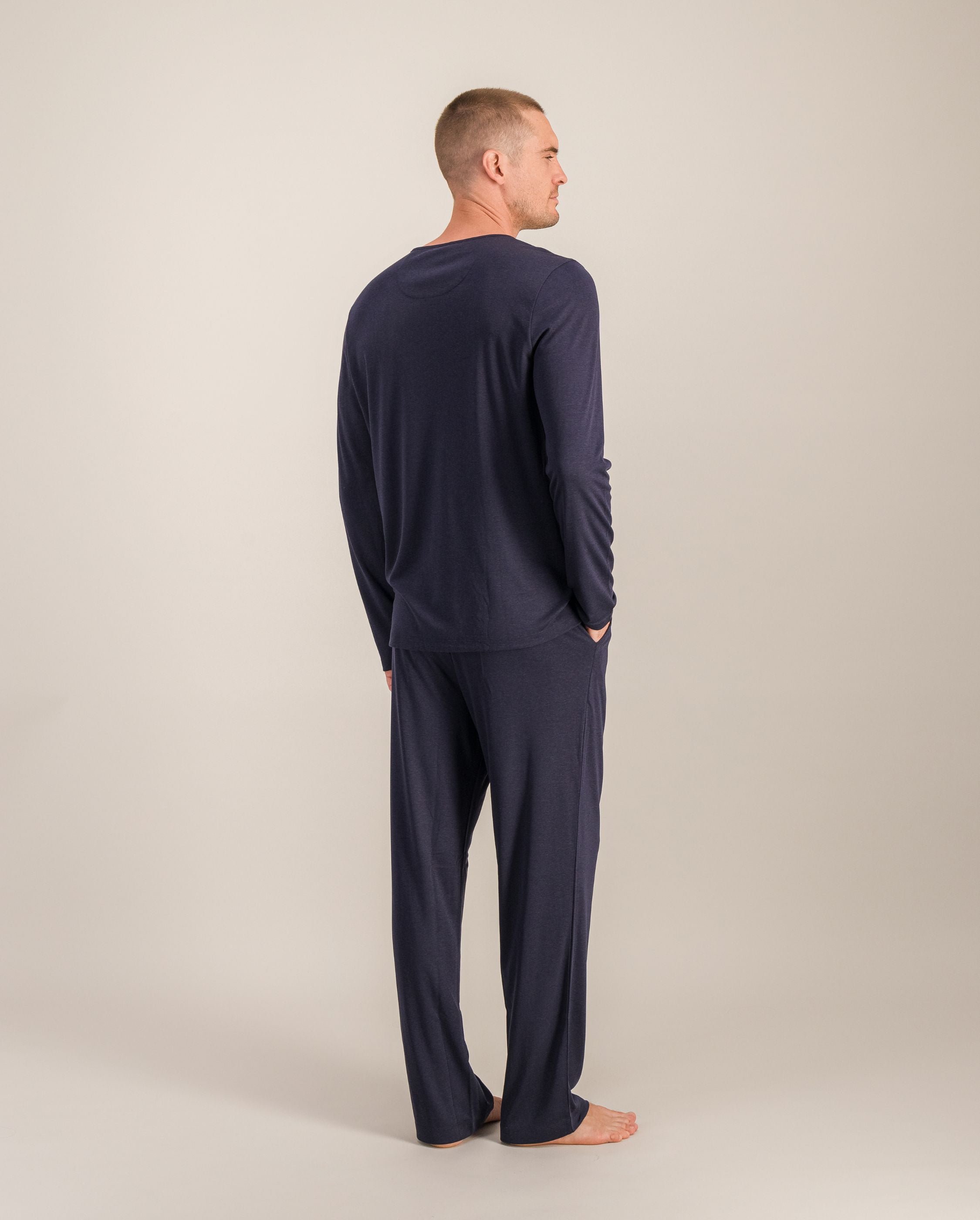 Men's pajama bottoms, navy ANGARDE Blue