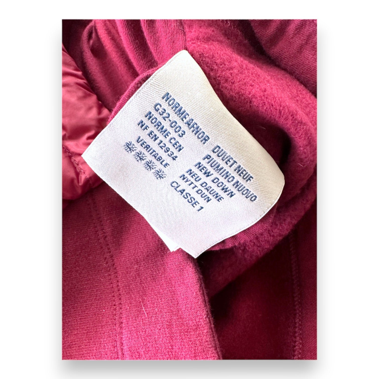 Red baby puffer jacket - 24 months MONCLER - Seconde Main Red