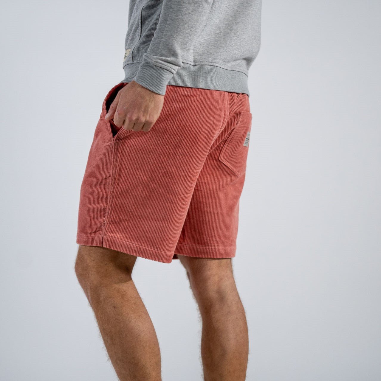 Ridge velvet shorts Red