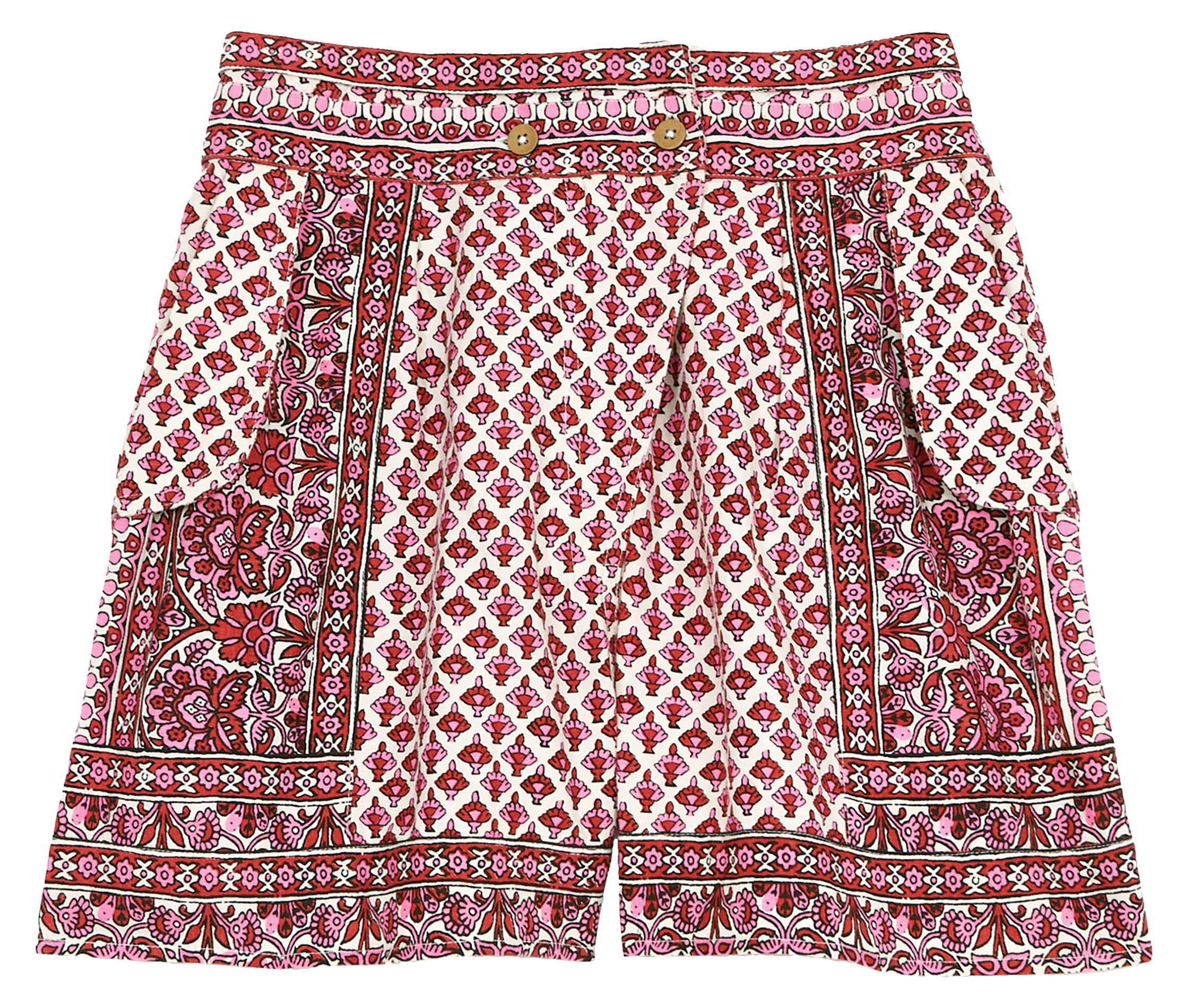 Short droit en coton M.A.B.E Rose