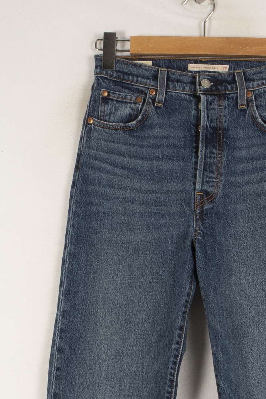 Cropped slim jeans with studs LEVI'S - Seconde main Blue