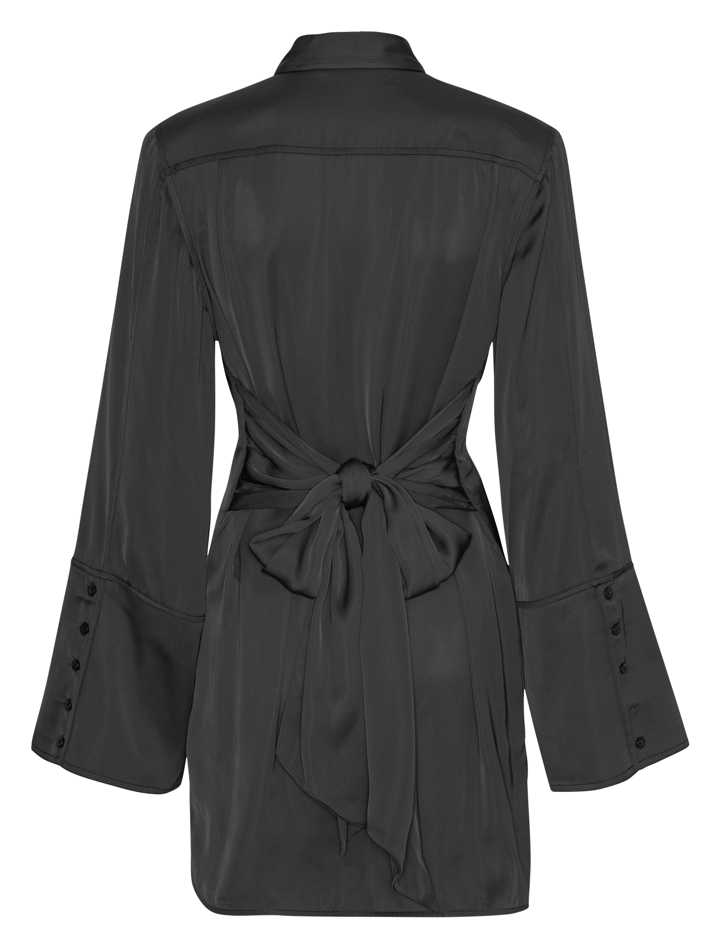 Robe courte col classique ROTATE Black