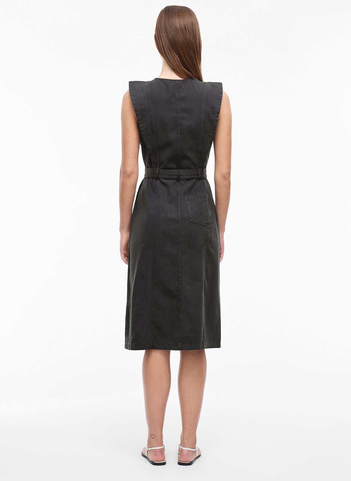 Robe midi en coton VILA Noir