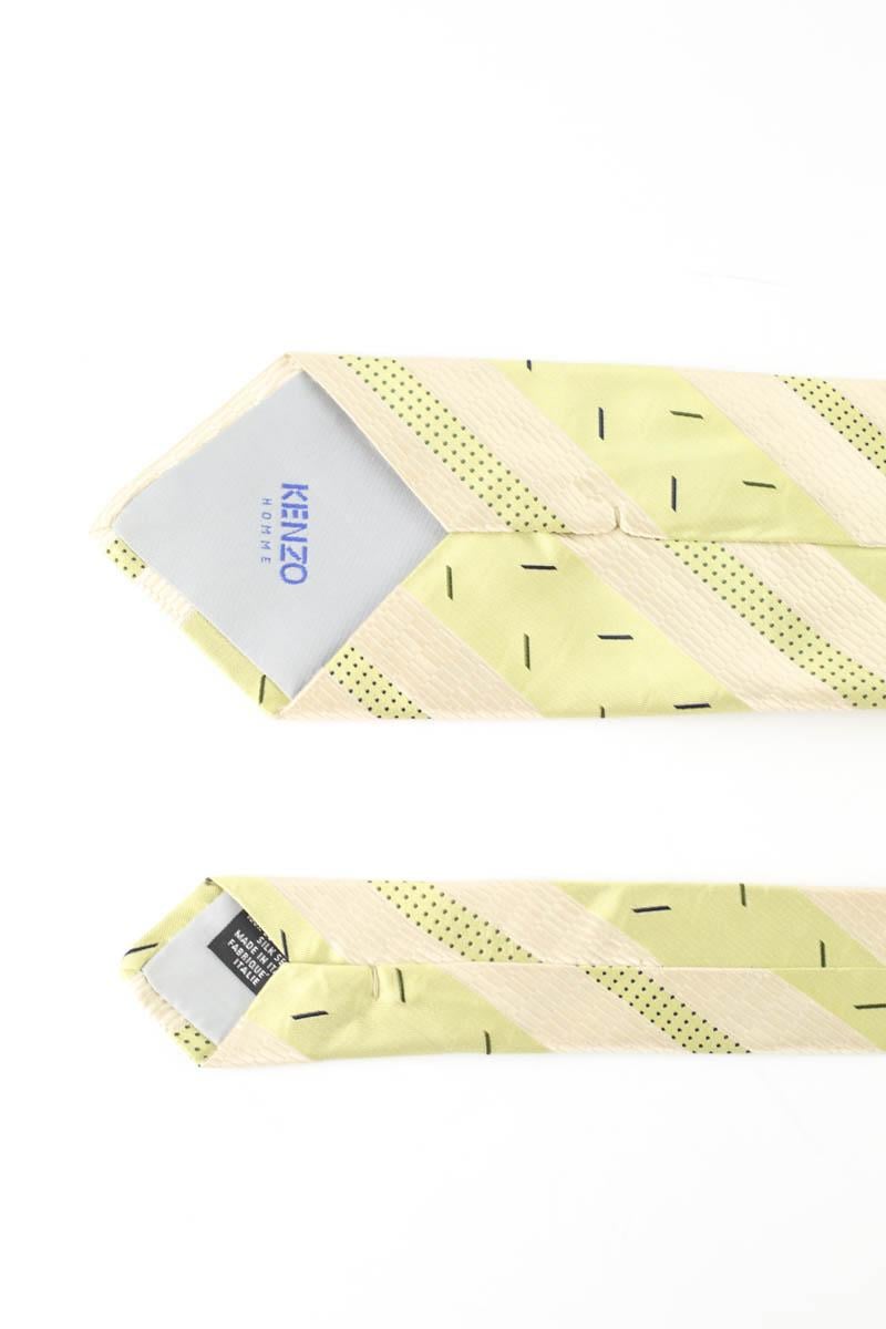 Navelli silk tie KENZO - SECONDE MAIN Green