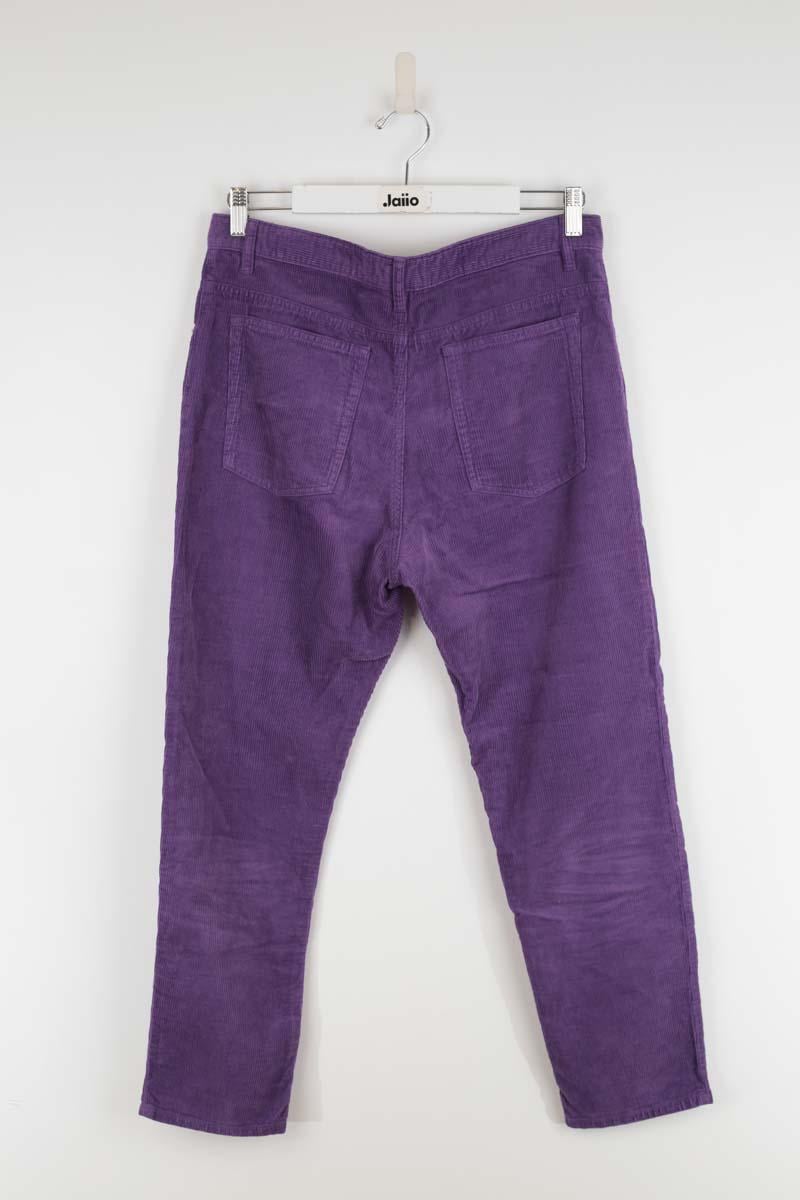 Slim cotton trousers ISABEL MARANT ÉTOILE - SECONDE MAIN Purple