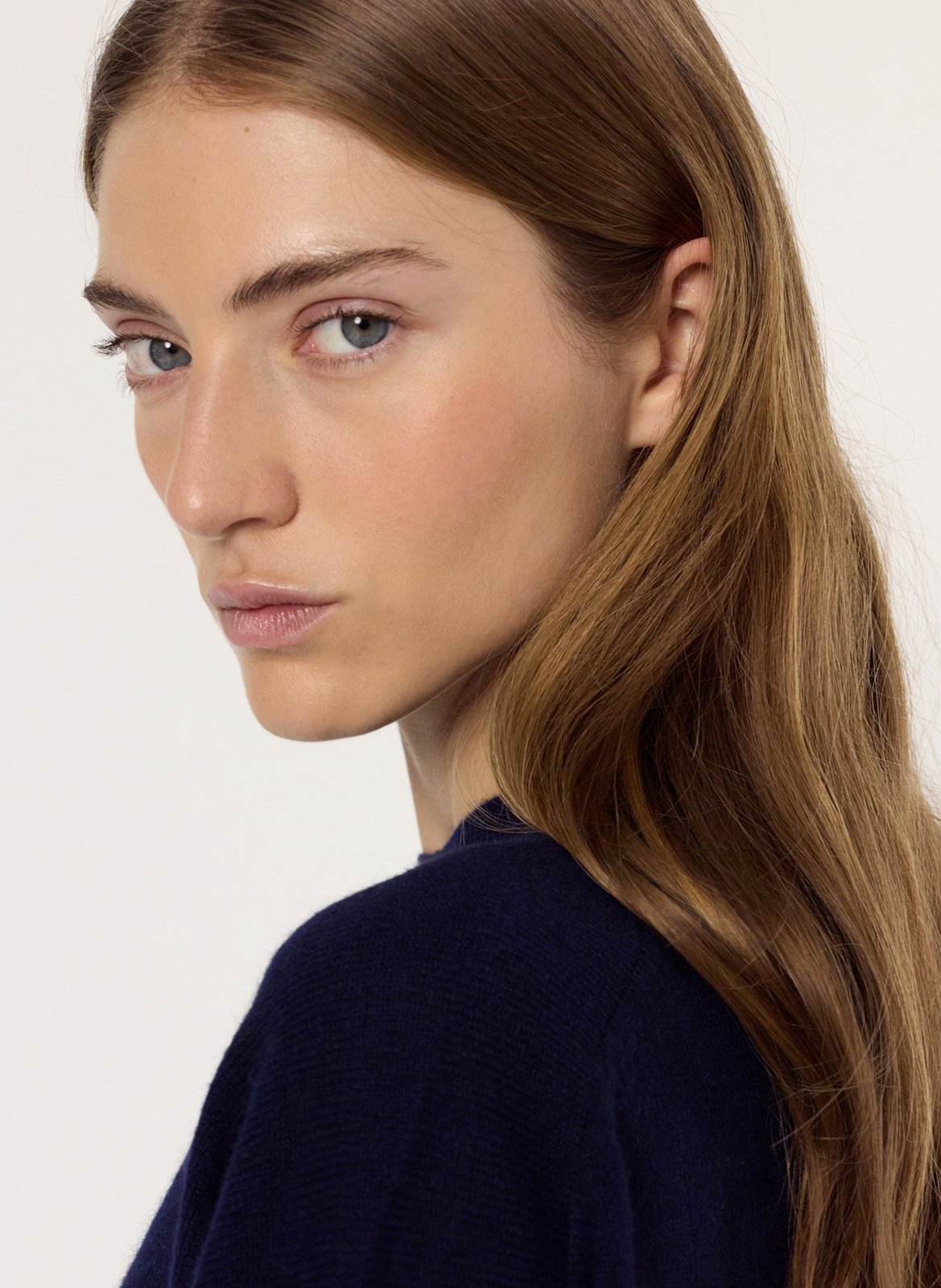 Pull col rond en cachemire GERARD DAREL Bleu