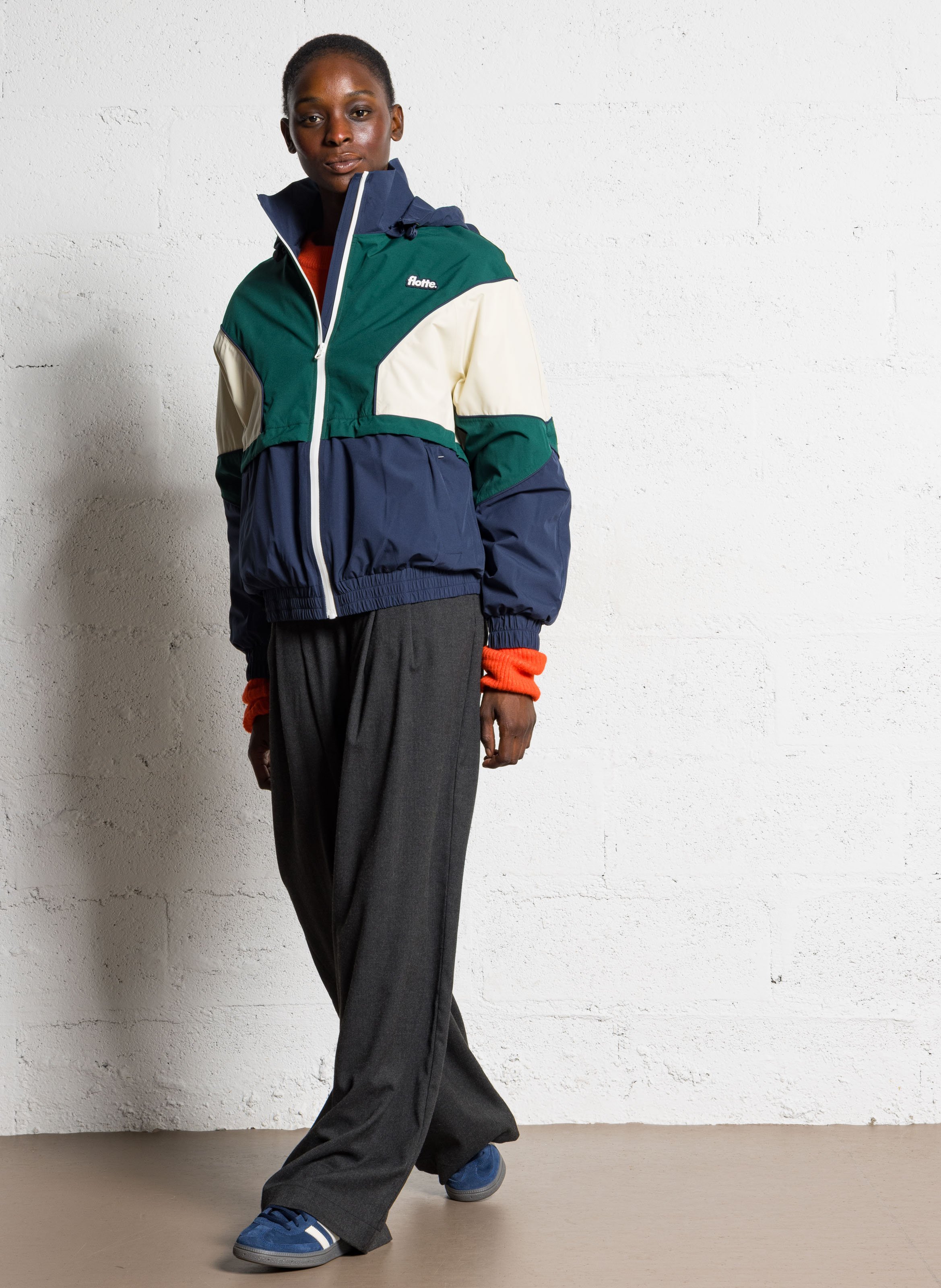 Baskets basses en cuir ADIDAS Bleu