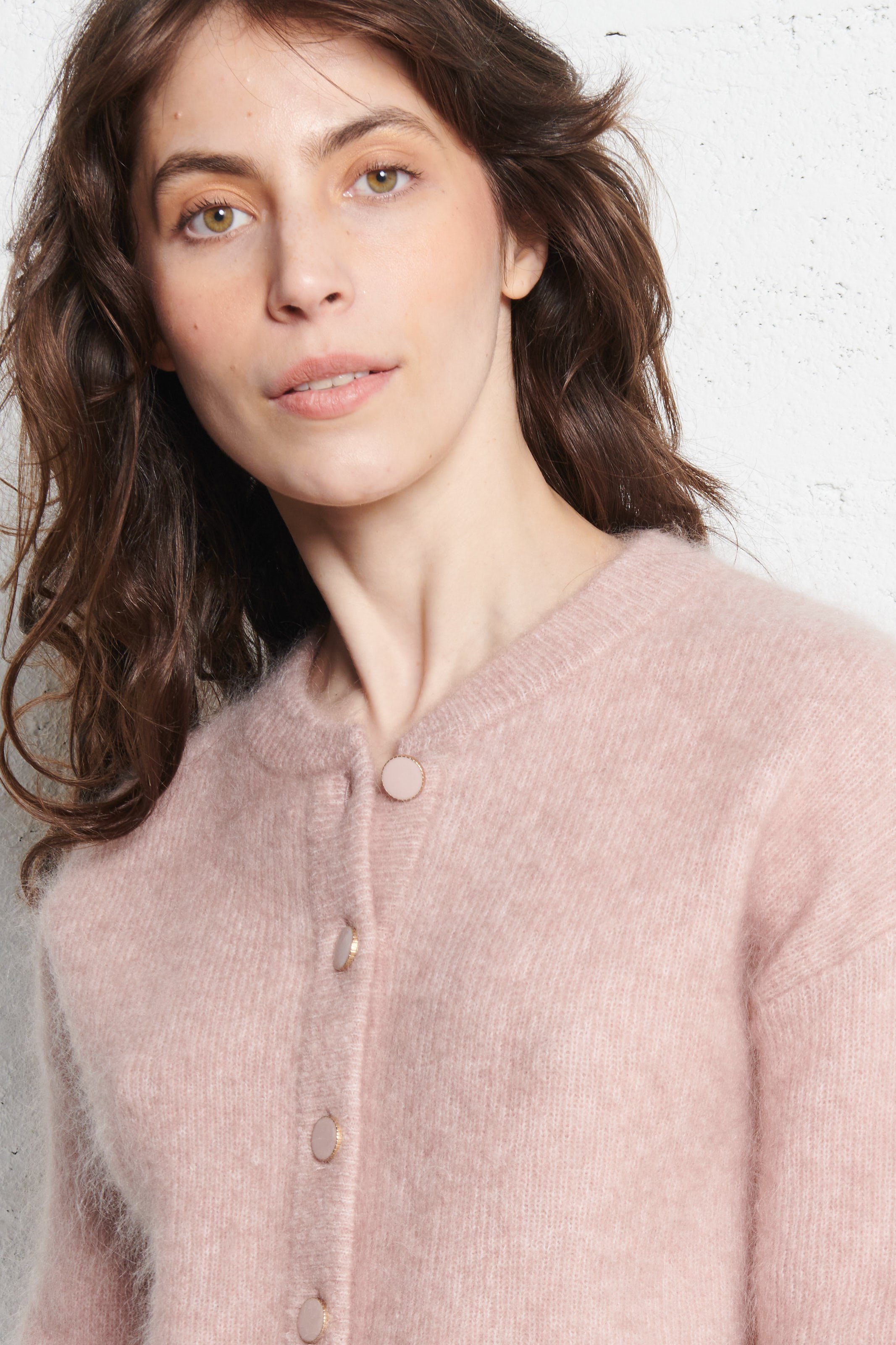 Round-neck cardigan MAISON 123 Pink