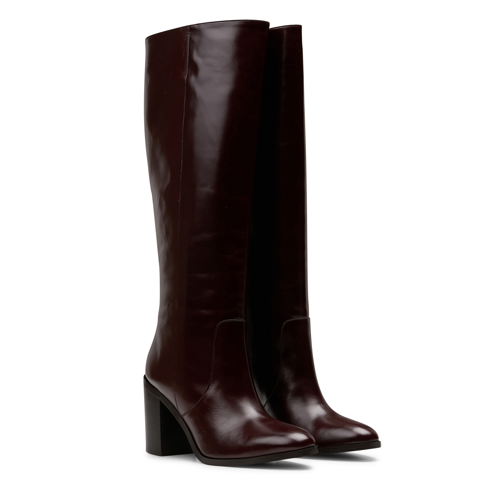 Bottes en cuir MAISON 123 Marron