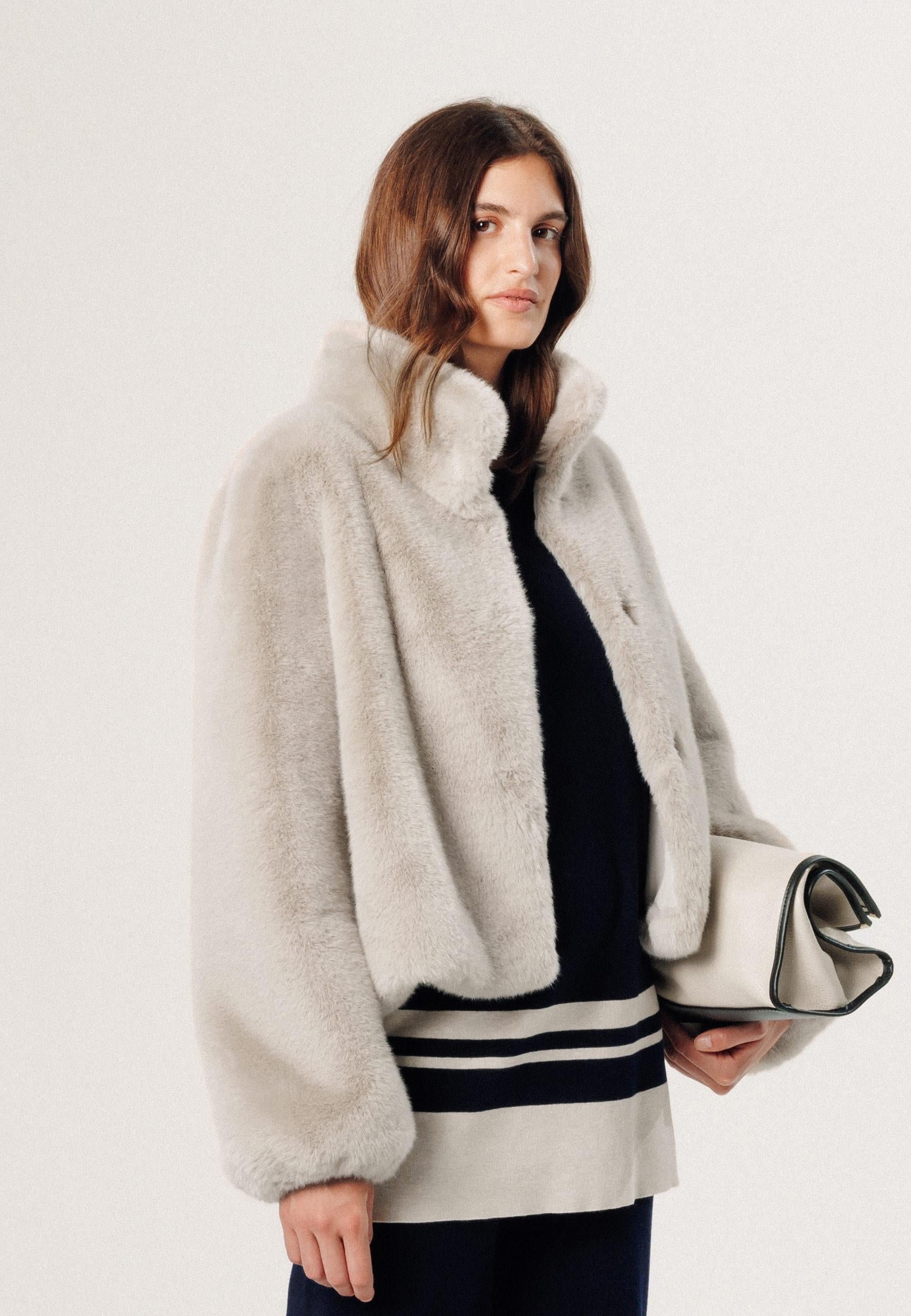 Faux fur jacket RODIER Beige