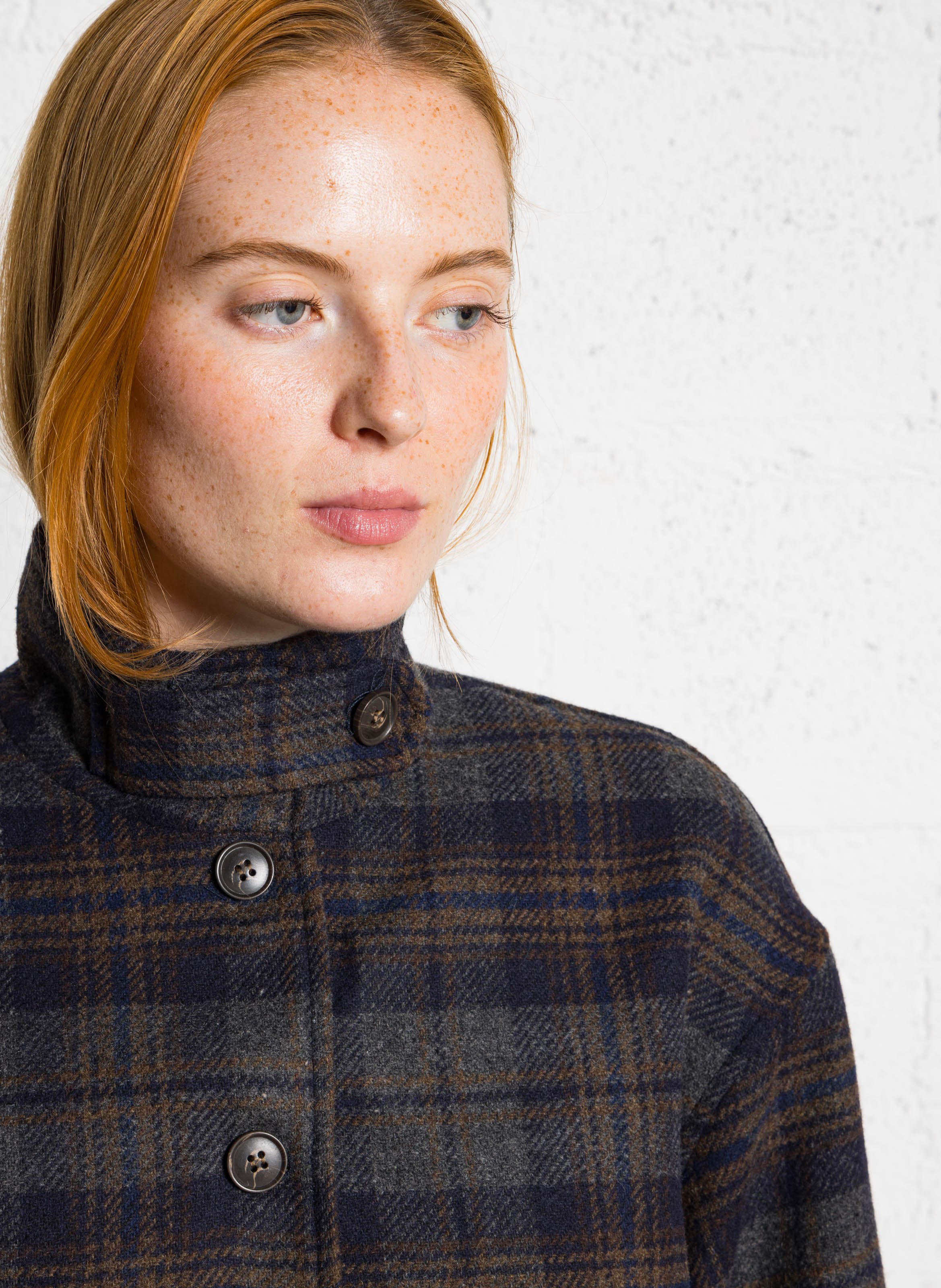 Wollmix-Jacke mit Stehkragen THE KORNER Silber