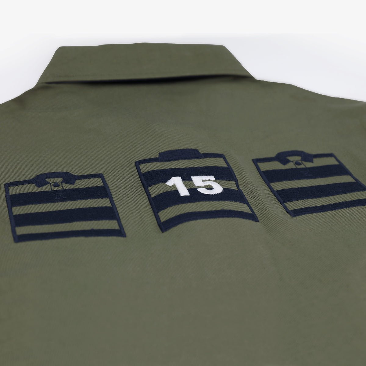 Embroidered long-sleeve rugby jersey SERGE BLANCO Green